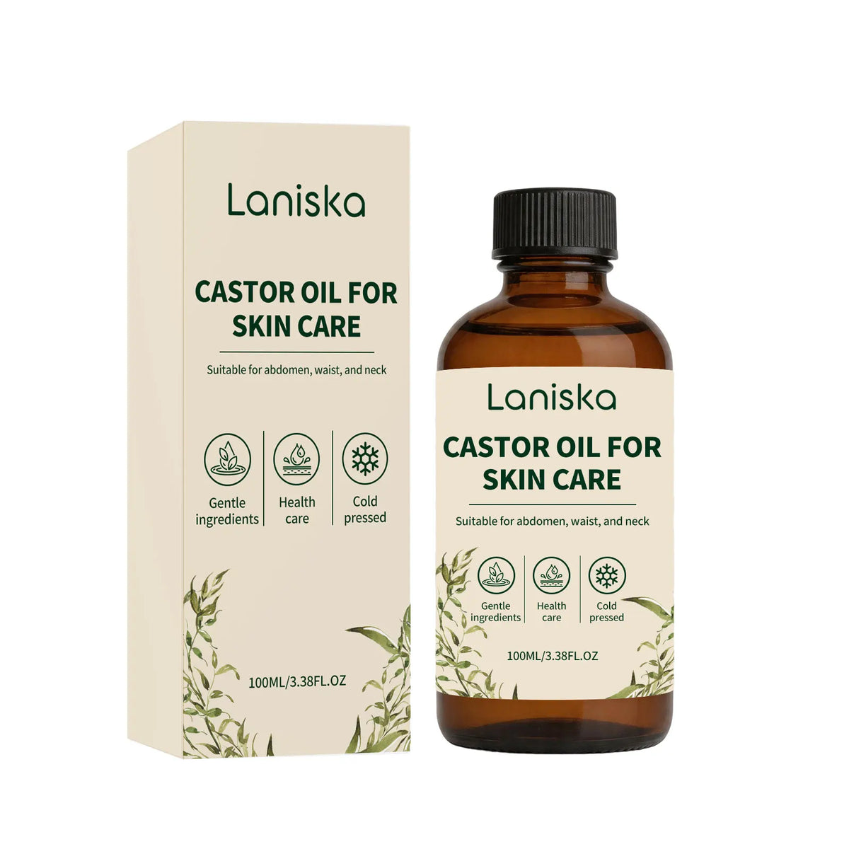 Abdomen and Neck Care Cold Pressed Castor Oil for Deep Hydration