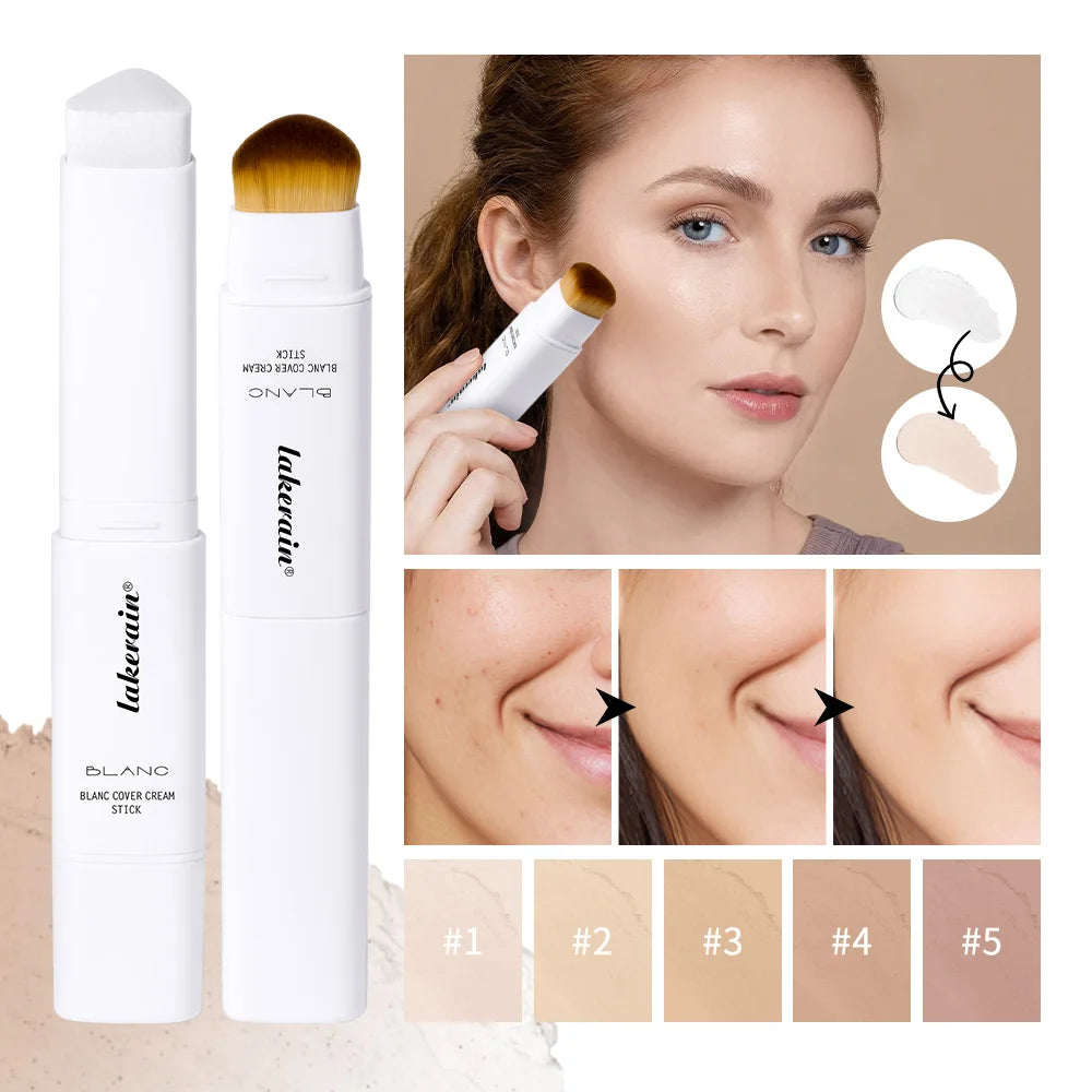 Daily Makeup Routine Dual Ended Color Changing Foundation Stick Smoothly