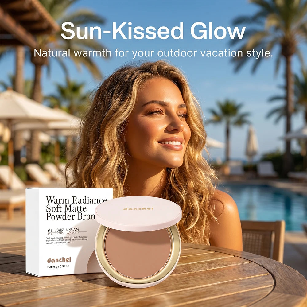 Daily Makeup Pressed Bronzer Powder for Natural Matte Contouring