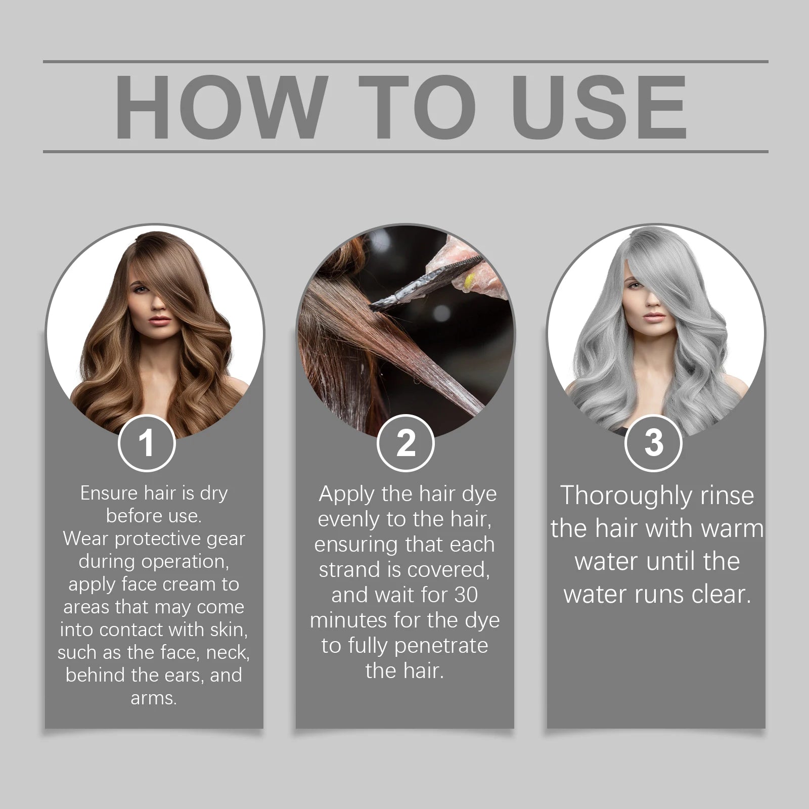 Bathroom Hair Coloring Gray Hair Dye Cream Cover White Hair Permanently - 16