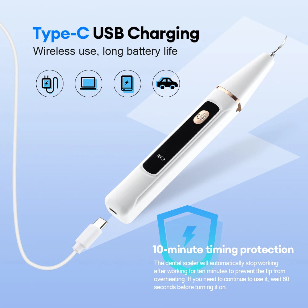 Bathroom Dental Scaler Electric Tooth Cleaner for Tartar Plaque Removal - 9
