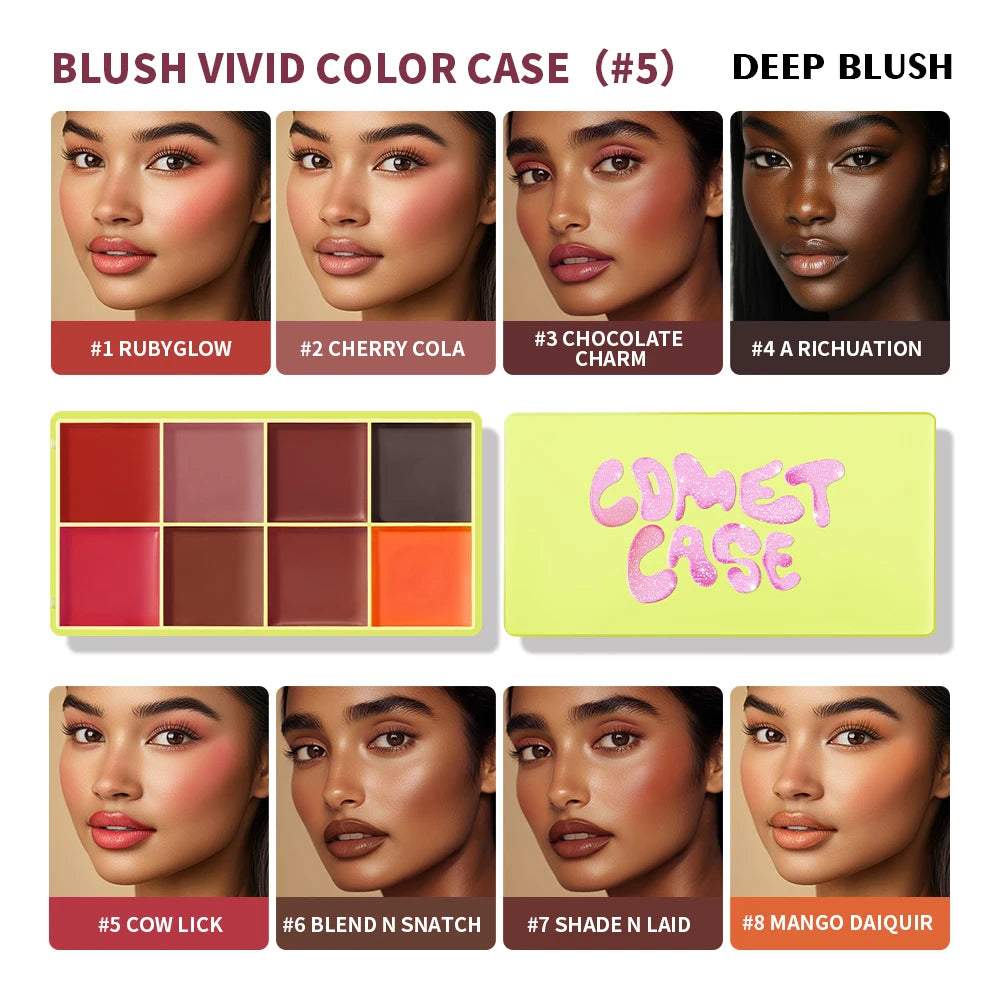 Daily Makeup Blusher Cream Plate for Natural Finish and Long Lasting Look - 20