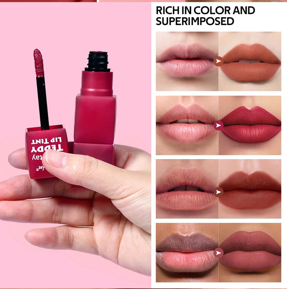 Daily Makeup Teddy Lip Tint With Long Lasting Waterproof Matte Finish