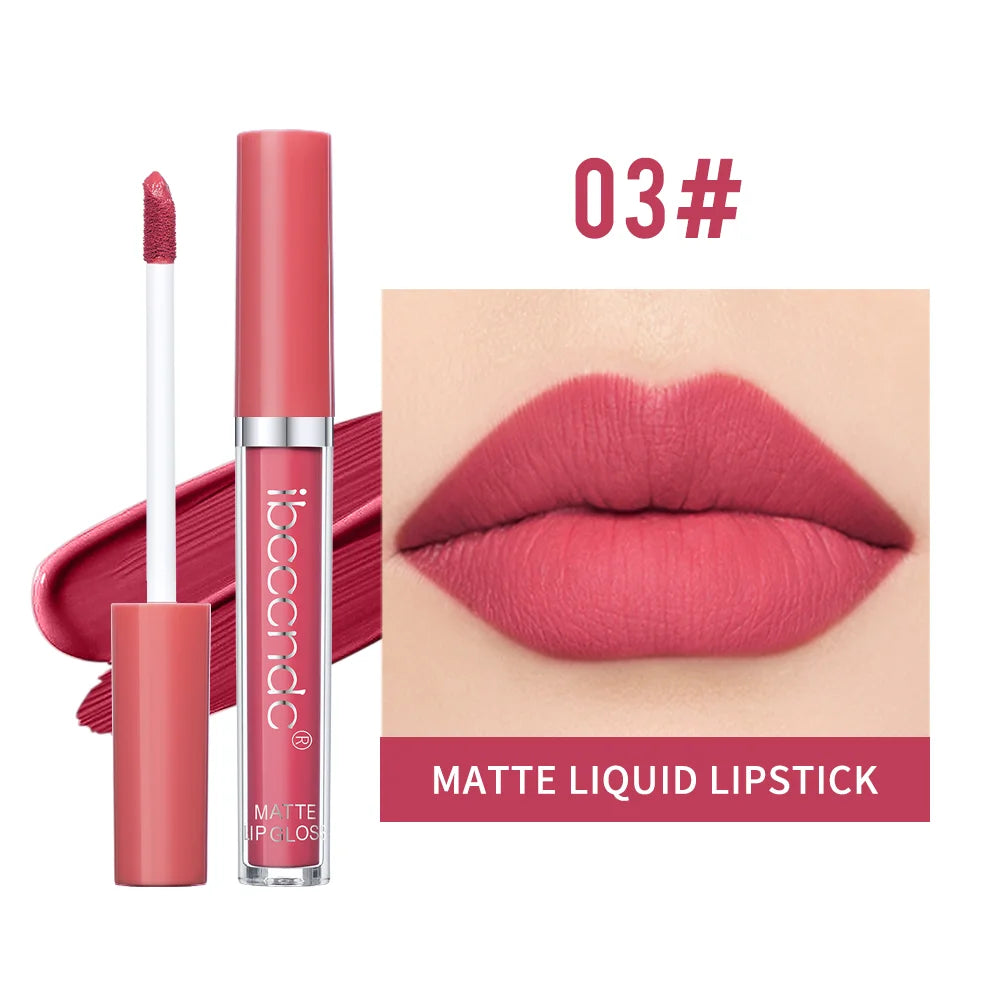 Daily Makeup Matte Velvet Lip Gloss Lipstick Waterproof Non-stick Cup