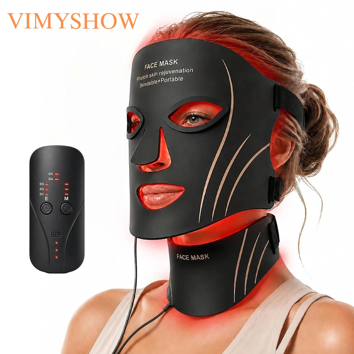 Daily Skin Care Flexible Silicone LED Facial Mask for Rejuvenation