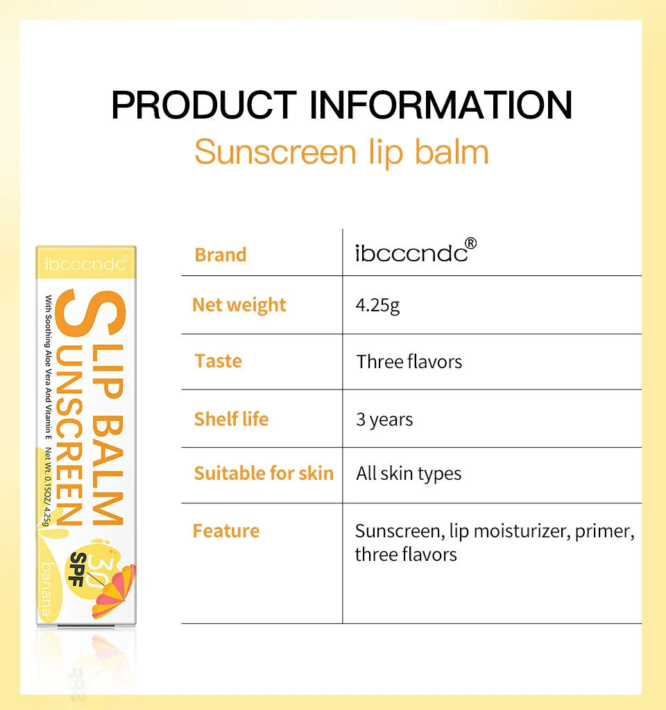 Outdoor Sunny Days Sunscreen Lip Balm UV Protection and Daily Moisture Care