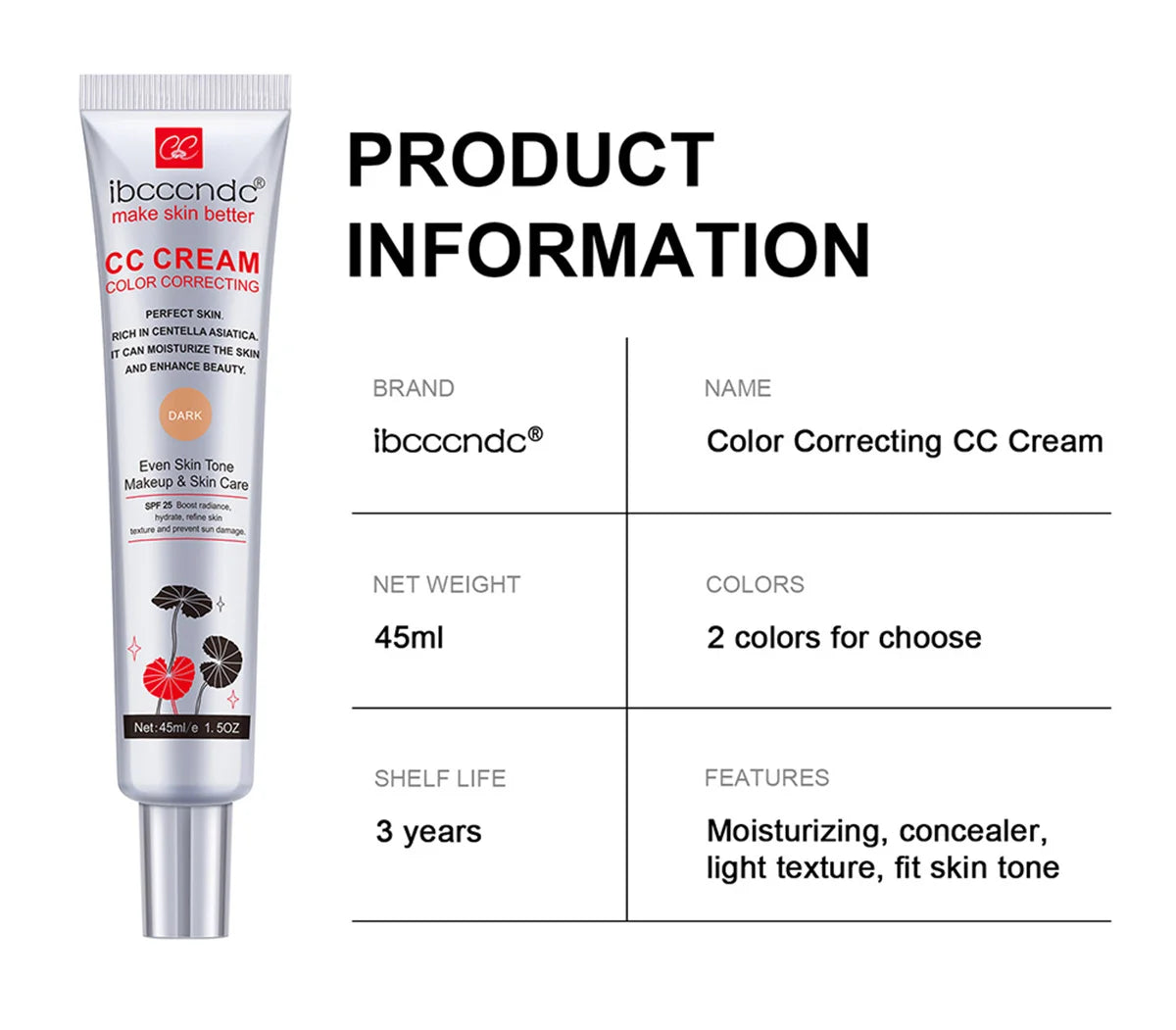 Daily Makeup Routine Color Correcting CC Cream Natural Luminous Finish - 16