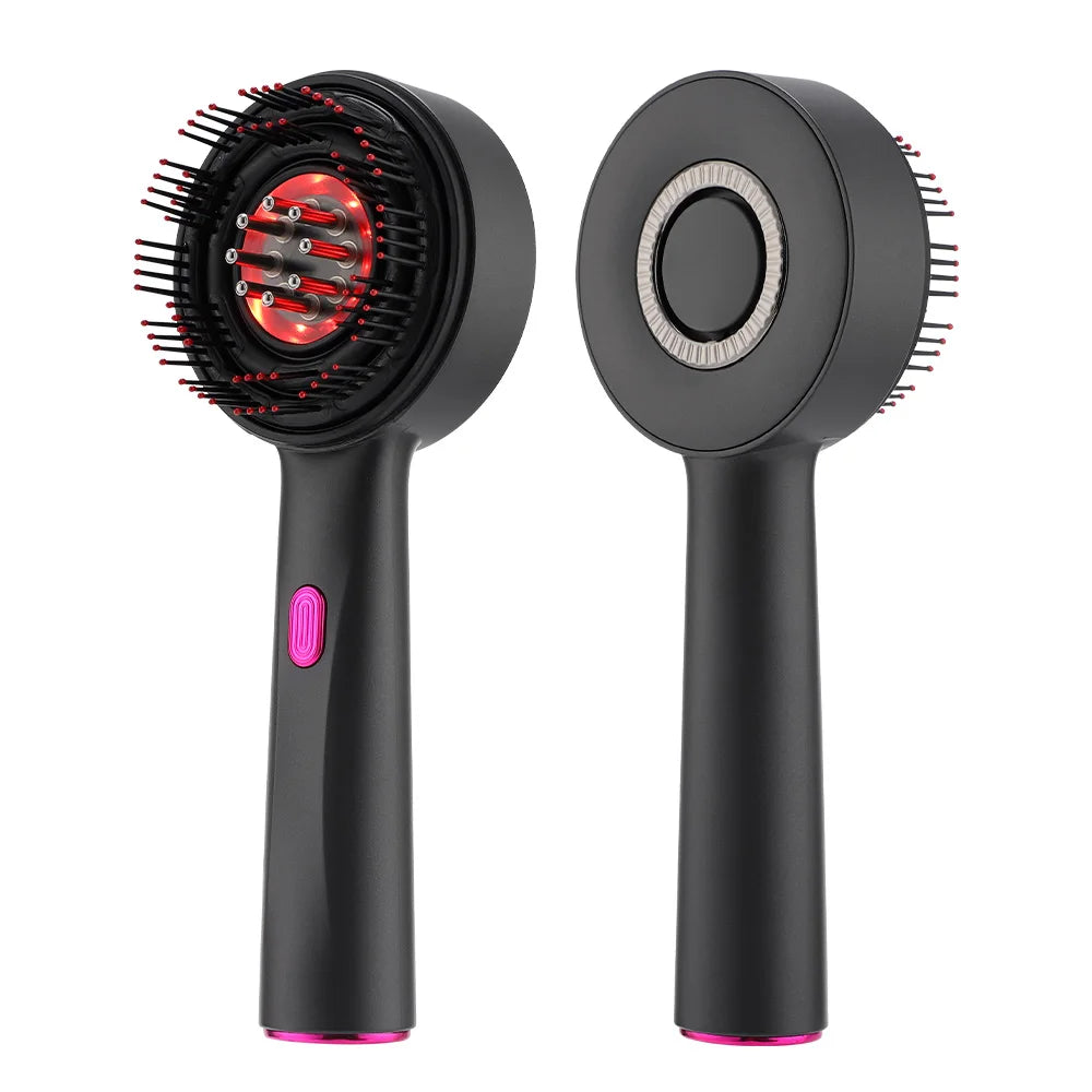 At Home Electric Scalp Massage Comb with Red Light and Oil Applicator - 19