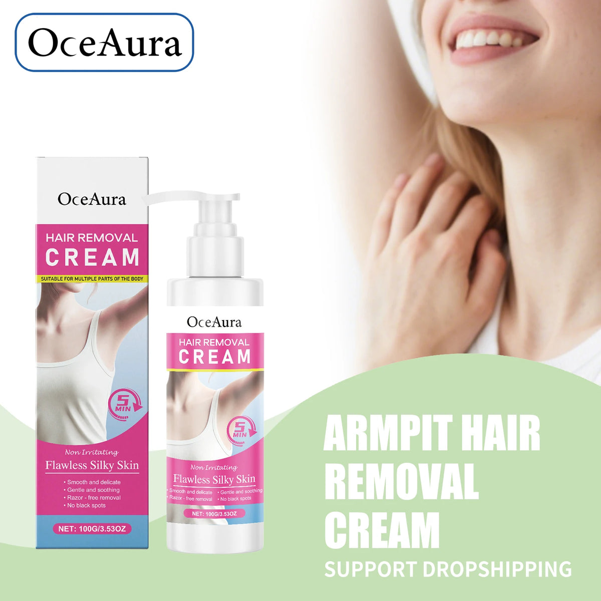 Smooth Skin Hair Removal Cream for Painless and Easy Body Grooming