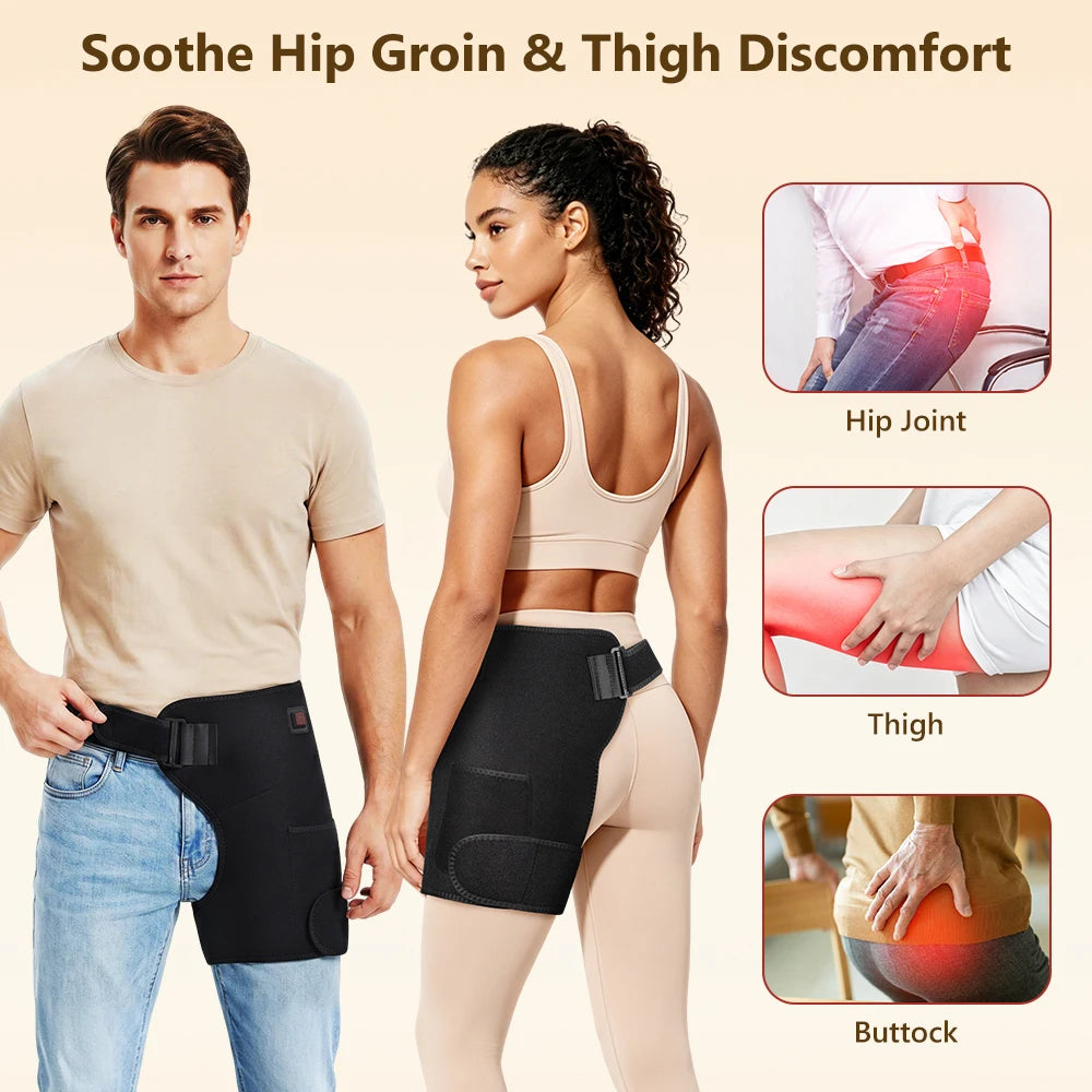 Home relaxation red light heating hip brace for soothing comfort support
