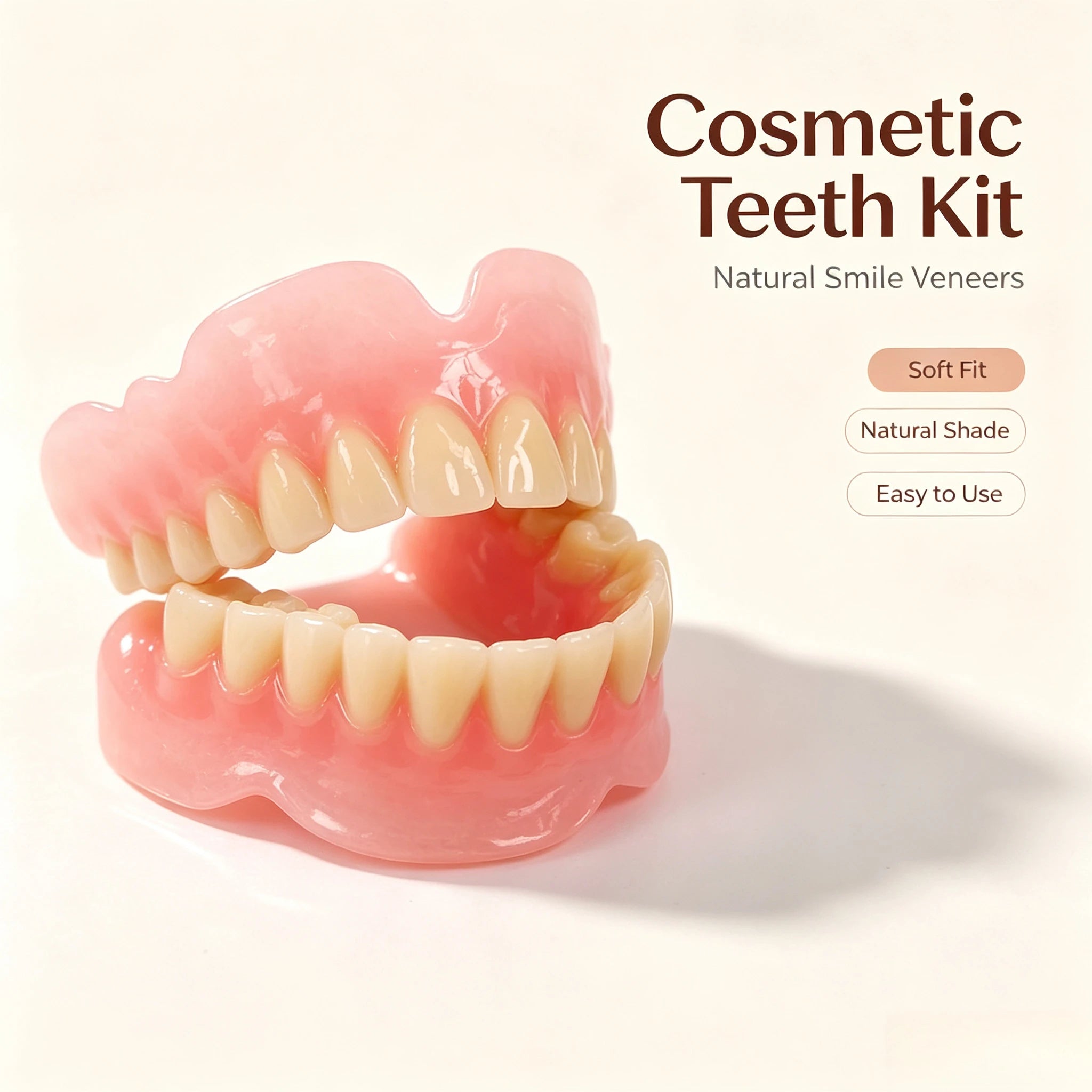 Daily Oral Care Silicone Full Mouth Dentures for Smile Confidence - 1