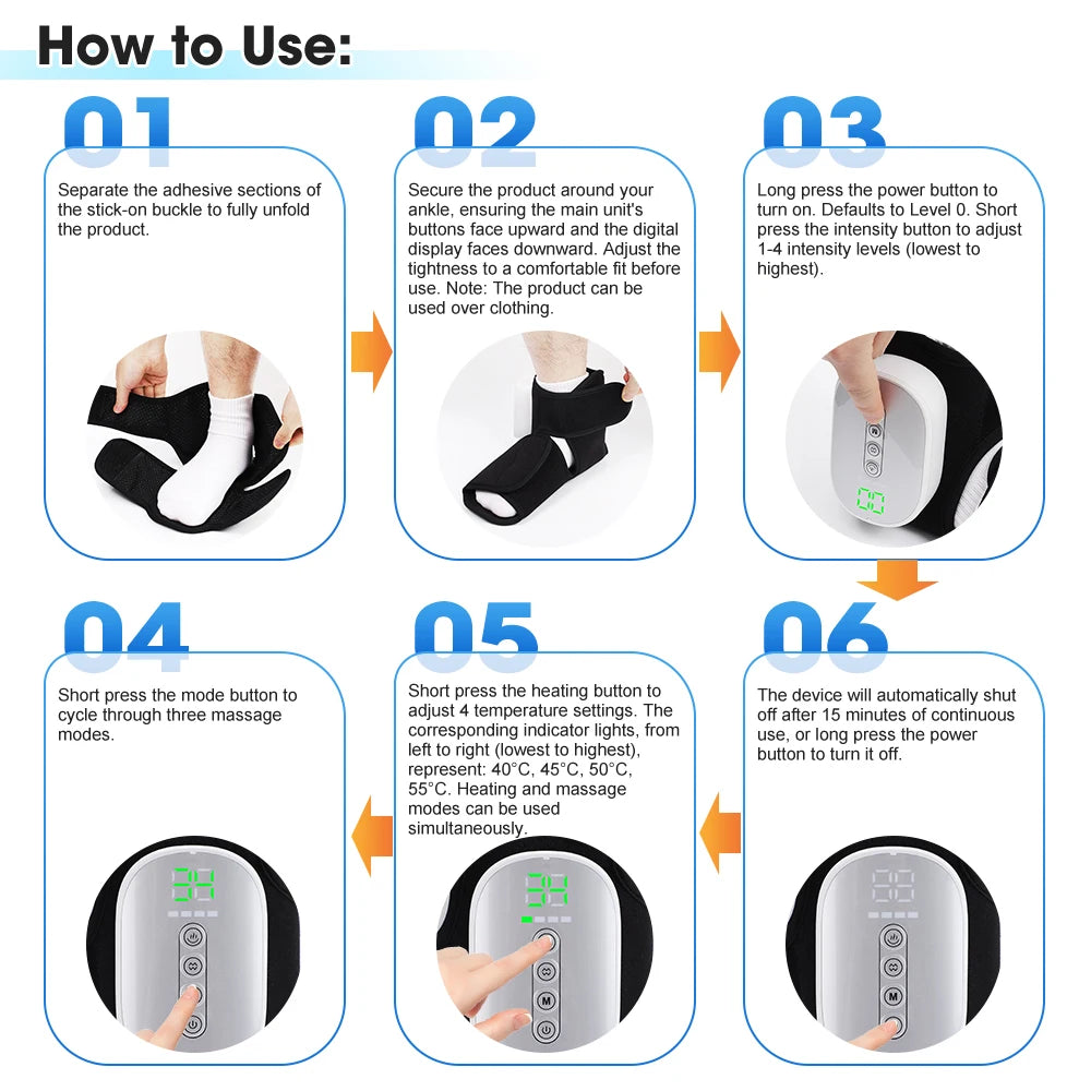 Home Office Relax Foot Massager with Heat and Air Compression - 14