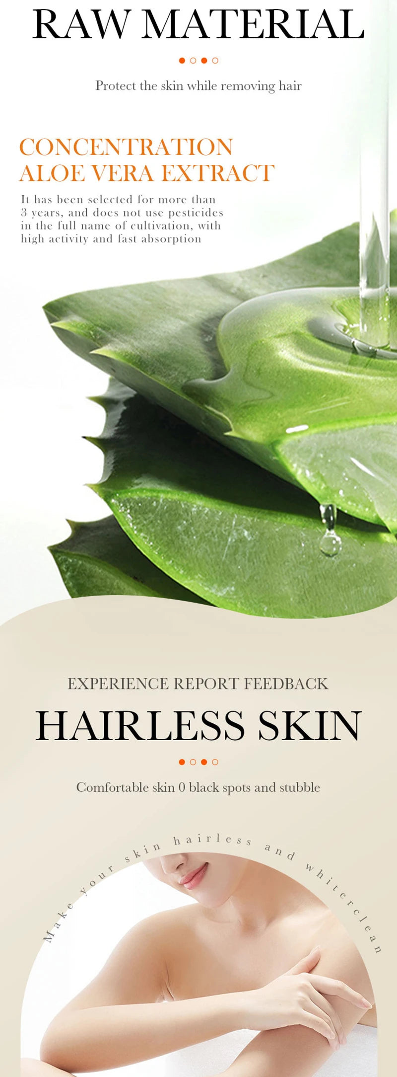 Body Care Painless Hair Removal Cream for Smooth and Soft Skin