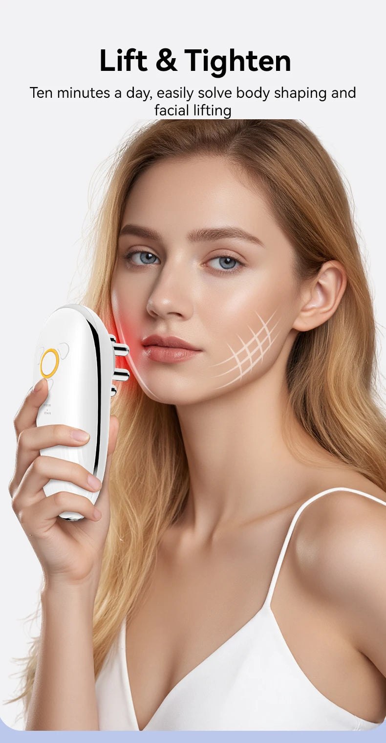 At home body sculpting massager for cellulite reduction and skin tightening
