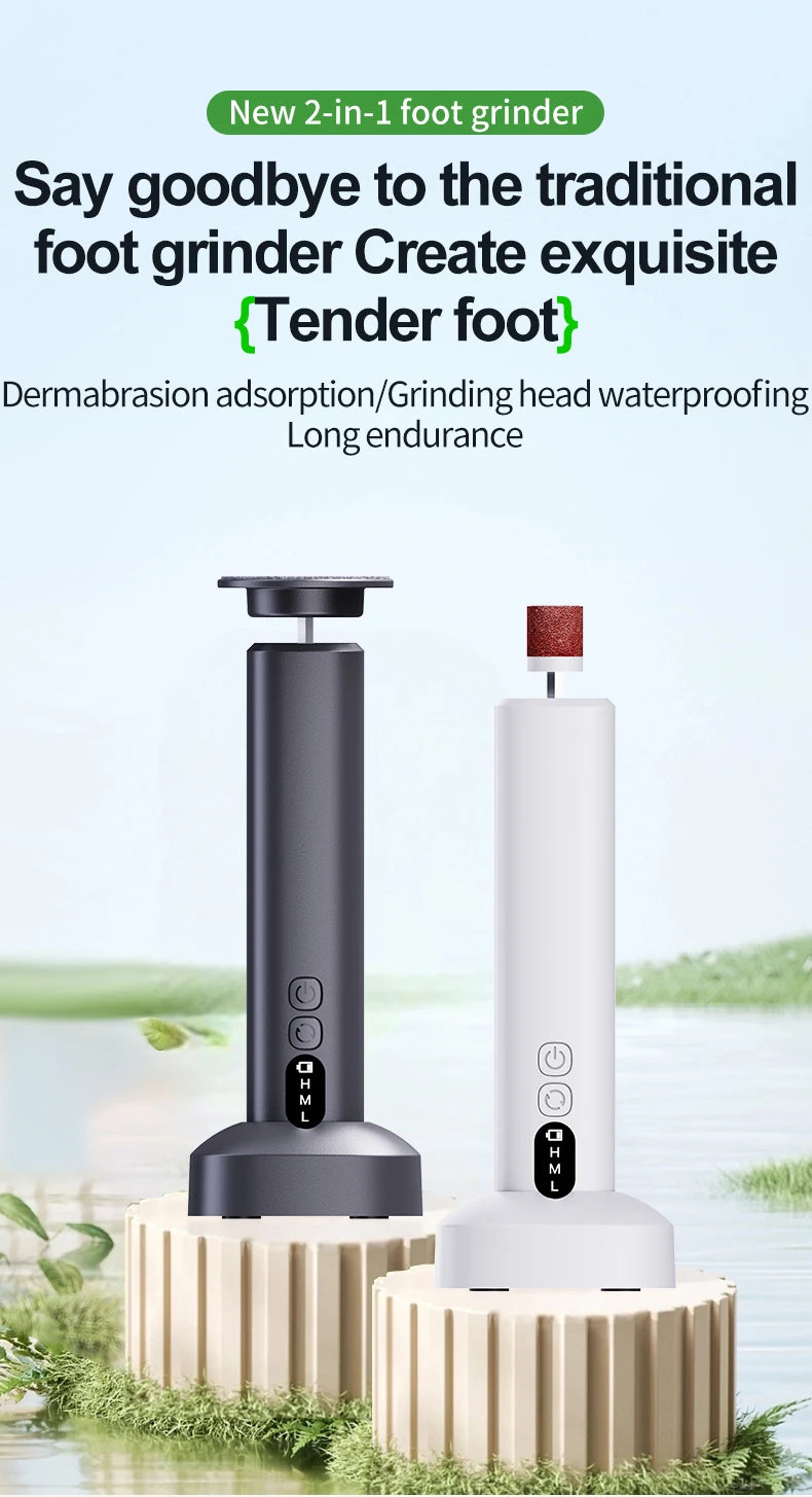 At Home Foot Care Cordless Electric Foot Callus Remover for Soft Heels