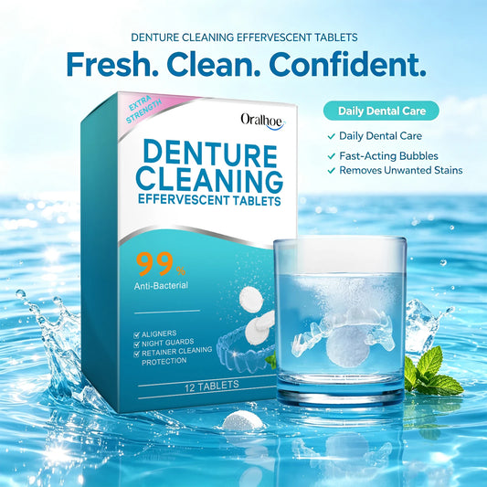 Daily Dental Care Denture Cleaning Tablets for Stains and Odors