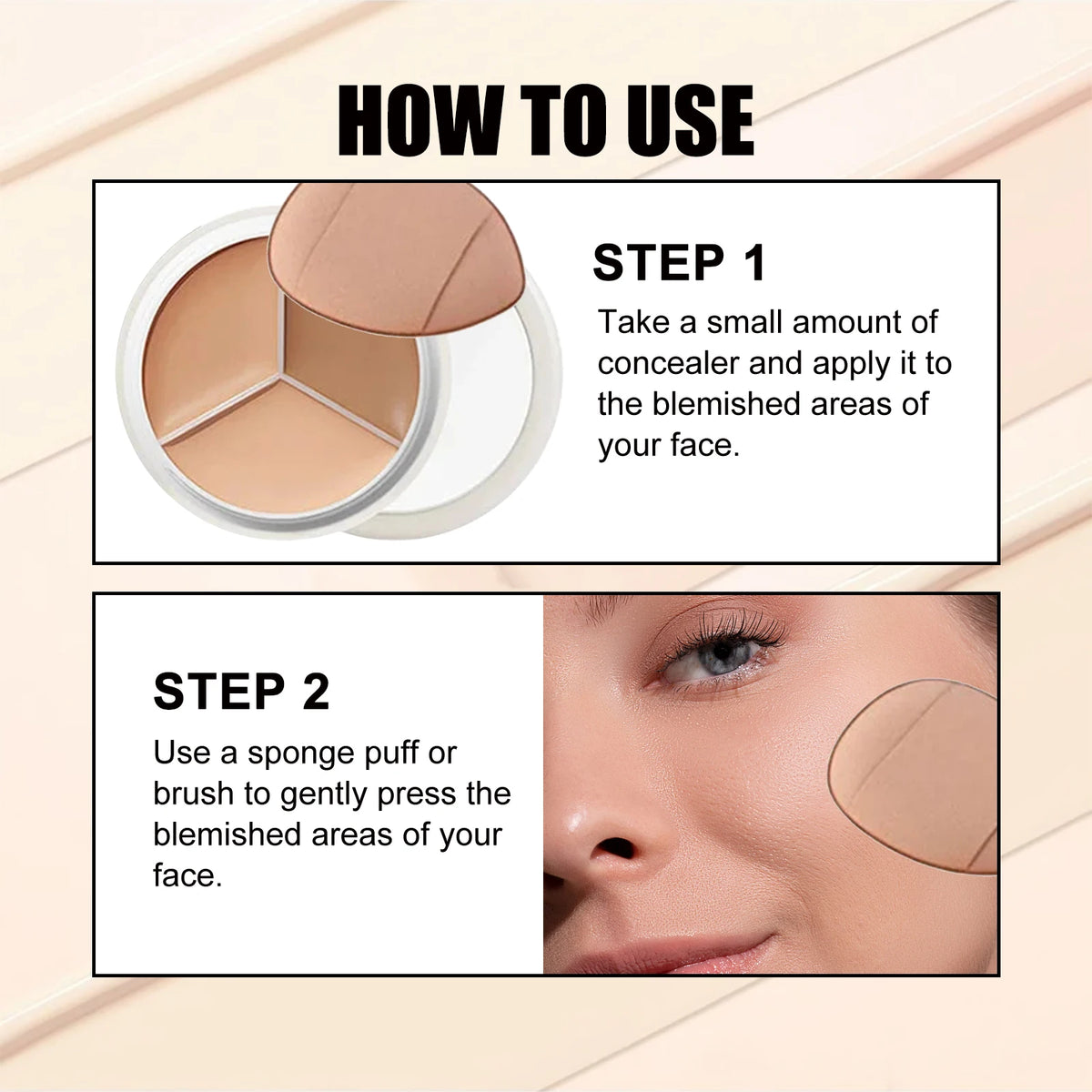 Daily Makeup Face Cream Concealer Palette for Flawless Coverage