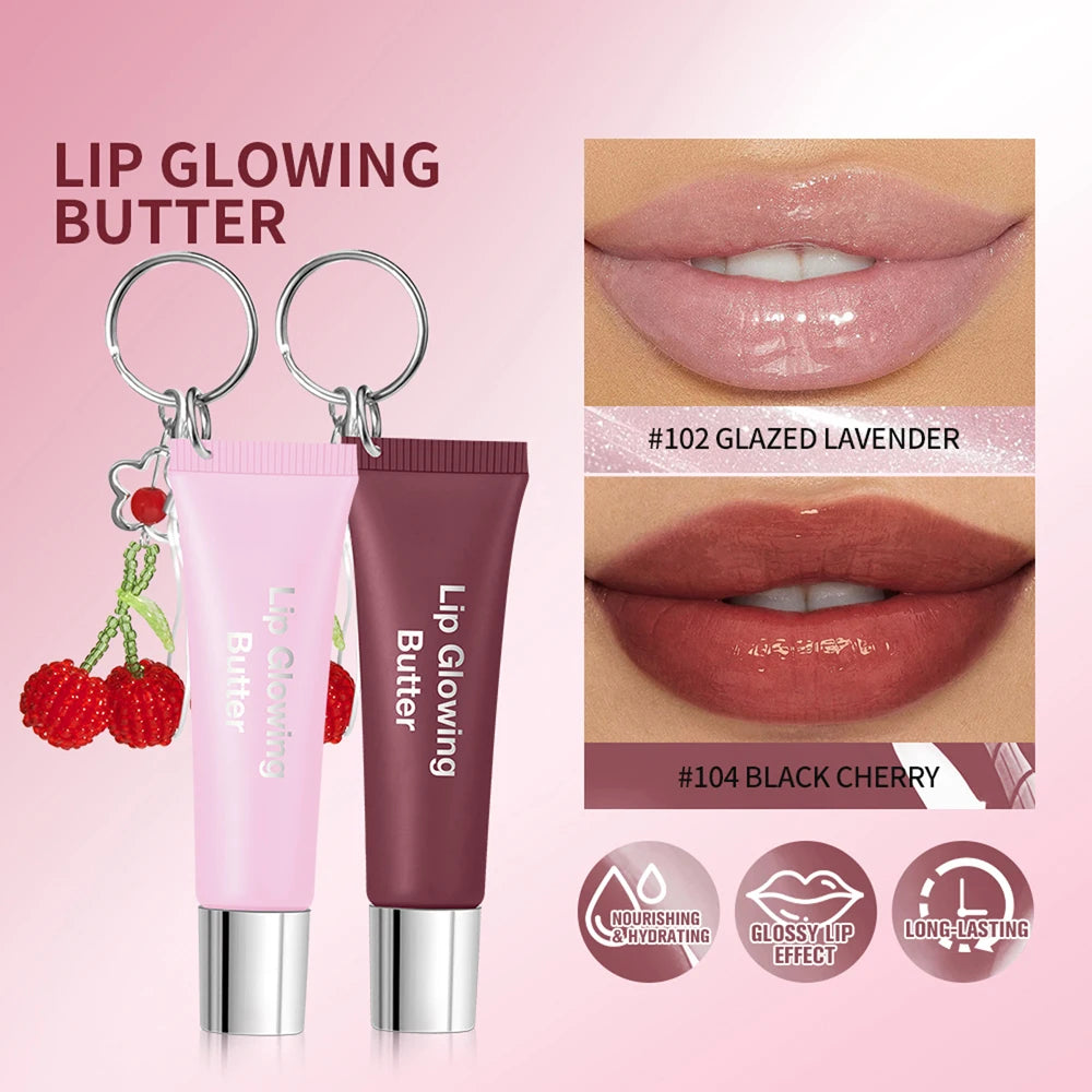 Daily Makeup Lip Gloss With Keychain For Long Lasting Hydrating Care - 2