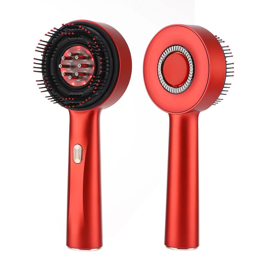 At Home Electric Scalp Massage Comb with Red Light and Oil Applicator