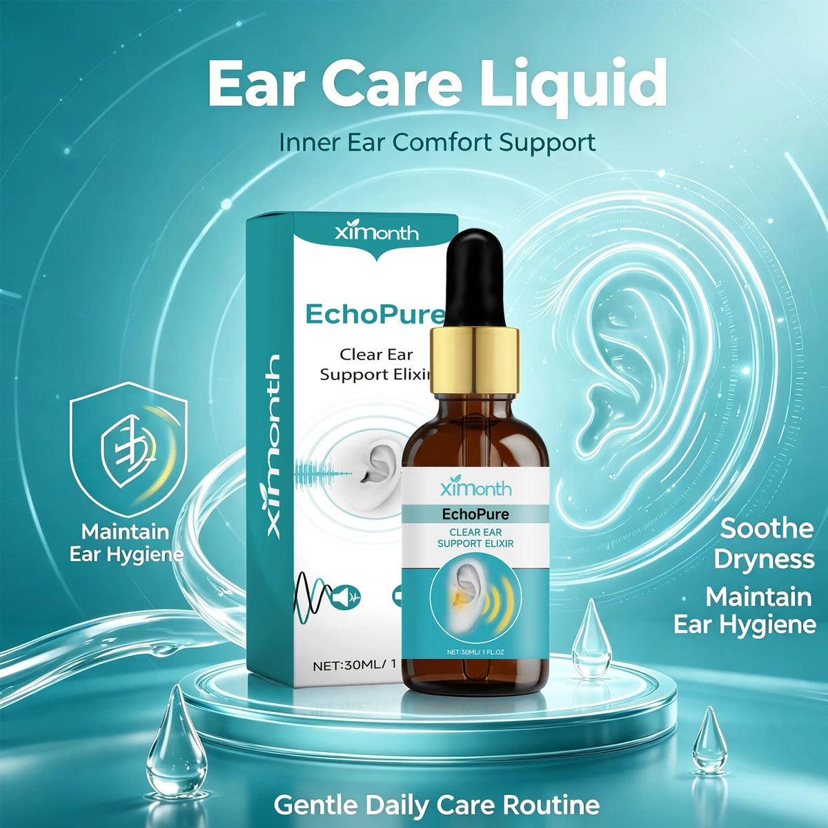 For Tinnitus Relief Ear Care Liquid To Dissolve Hard Impacted Ear Wax