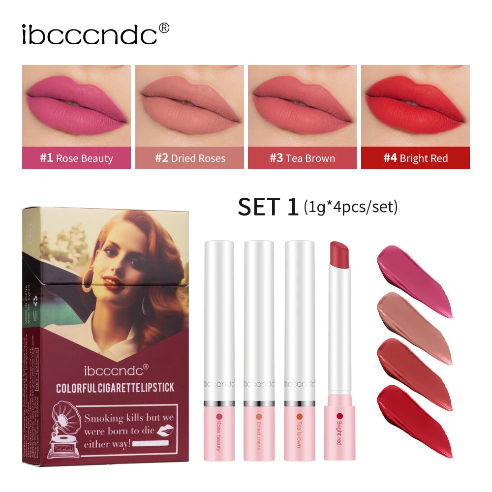 Daily makeup matte lipstick set for long lasting velvet lip tint color - 22