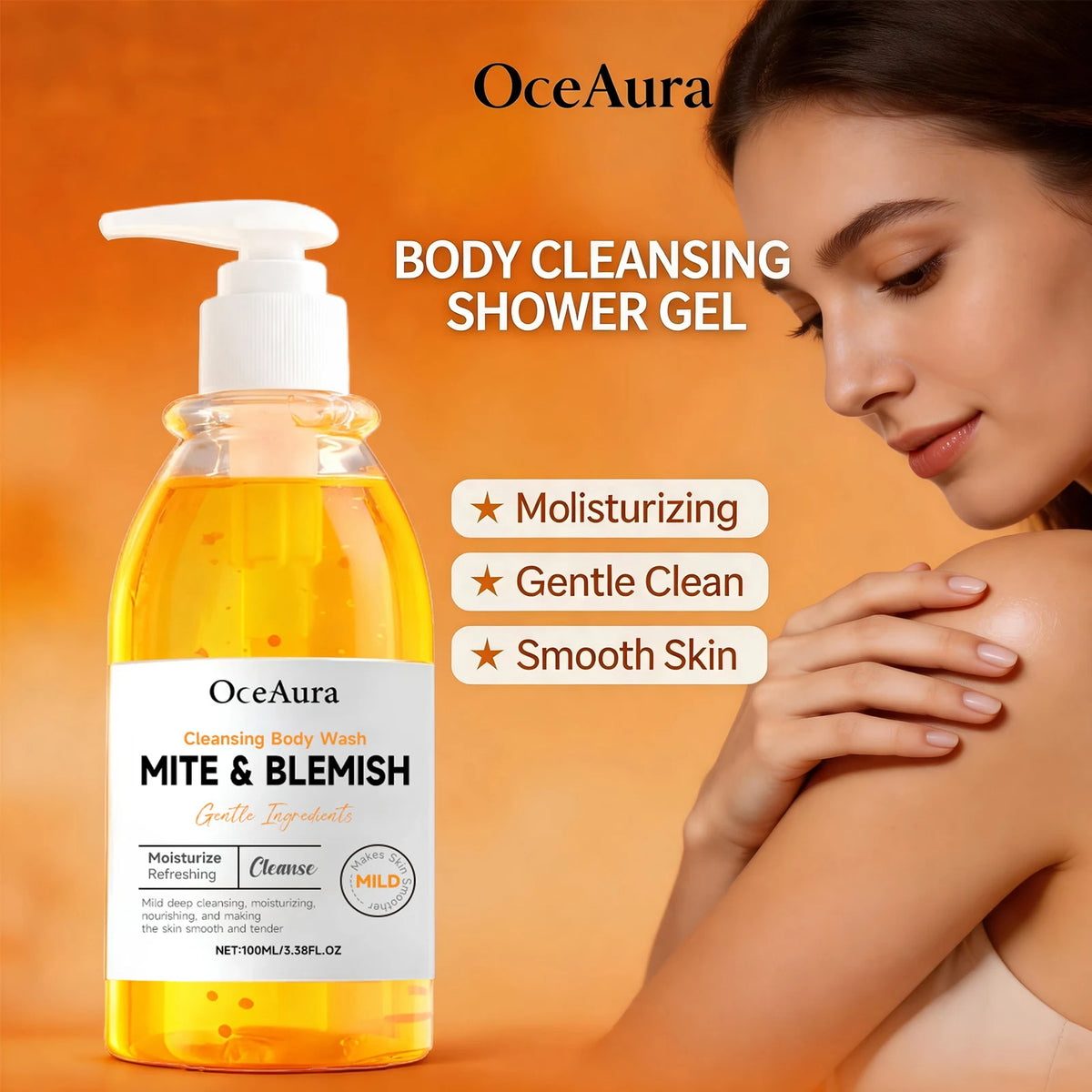 Oily Skin Mite And Blemish Cleansing Body Wash For Acne Control