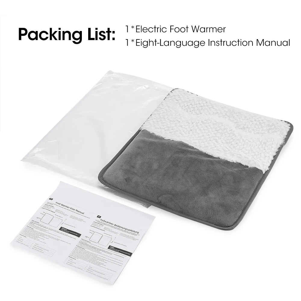 Under Desk Electric Foot Warmer Mat for Cozy Winter Evenings