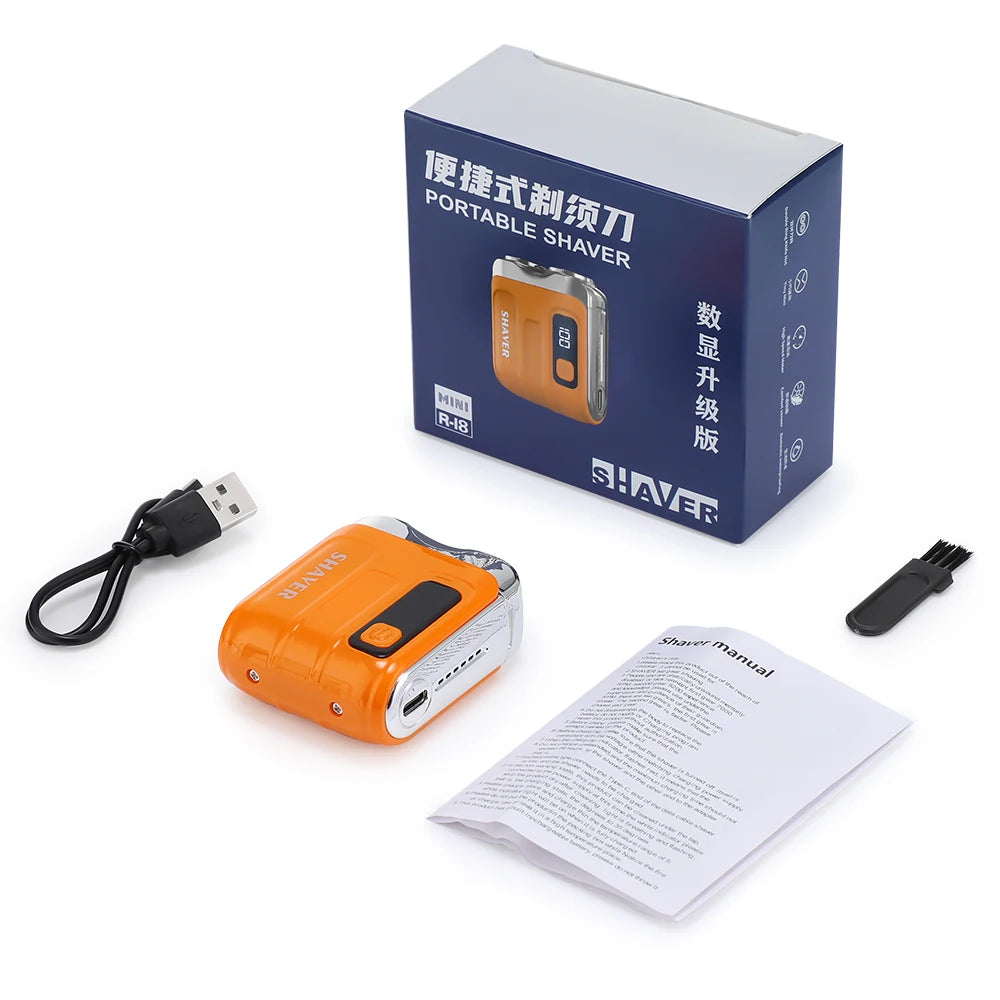 Travel Electric Smart Shaver with Dual Blade and Digital Display