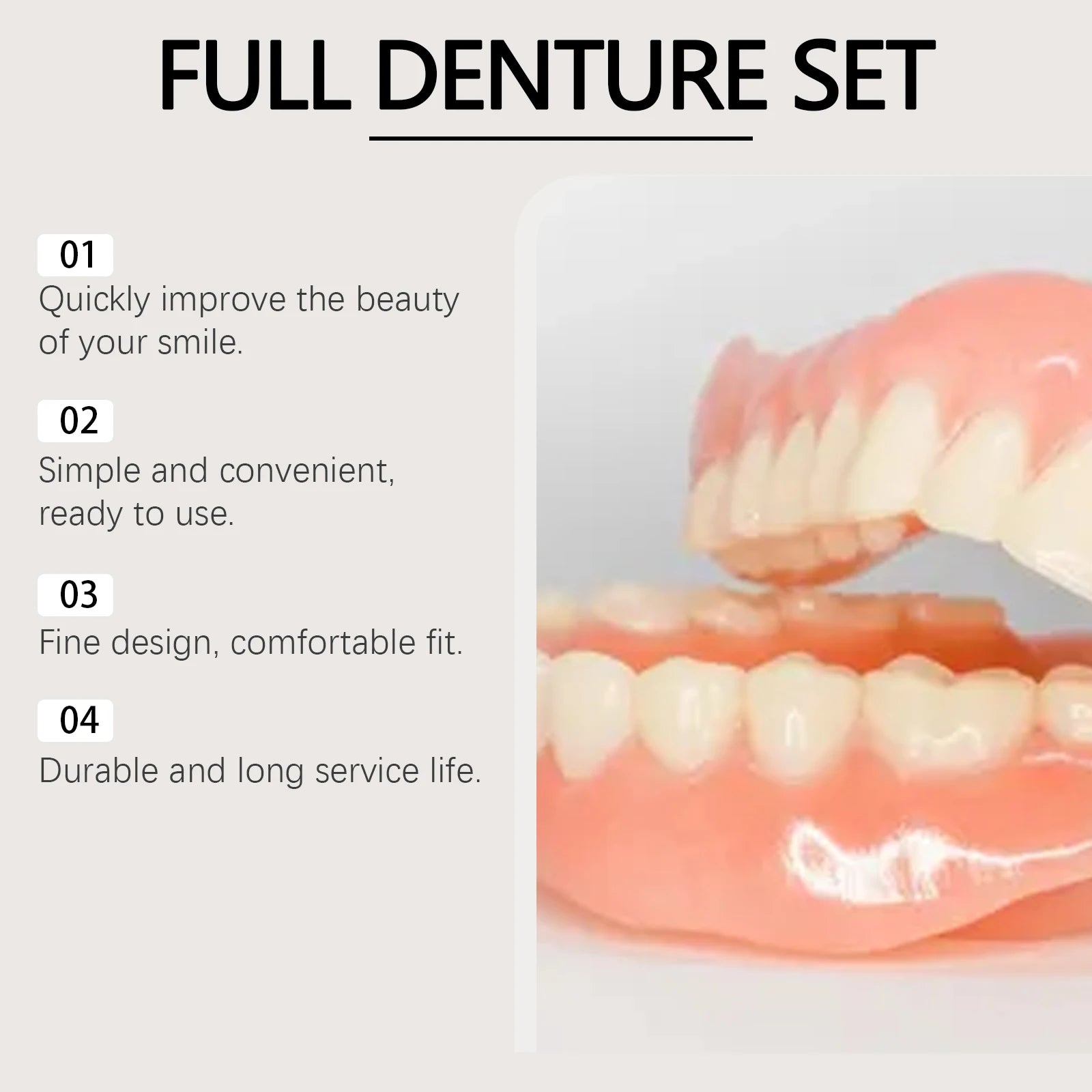 Bright Smile Denture Set for Restoring Missing Teeth and Brighter Smiles - 13