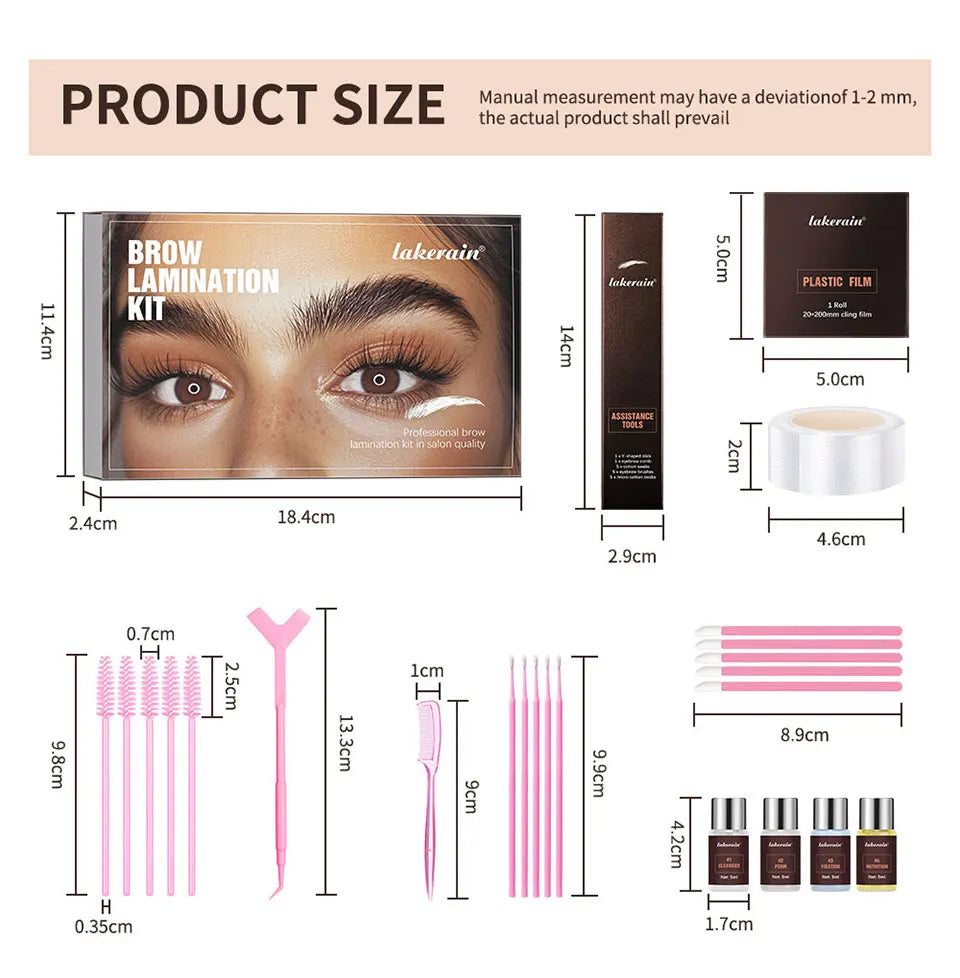 At Home Brow Lamination Kit Semi-Permanent Eyebrow Fixation Set