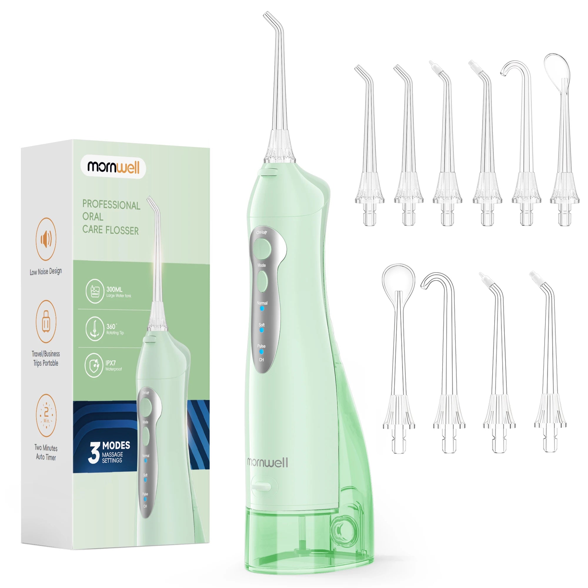 Bathroom Oral Care Water Flosser with Rechargeable Battery and 300ML Tank - 23