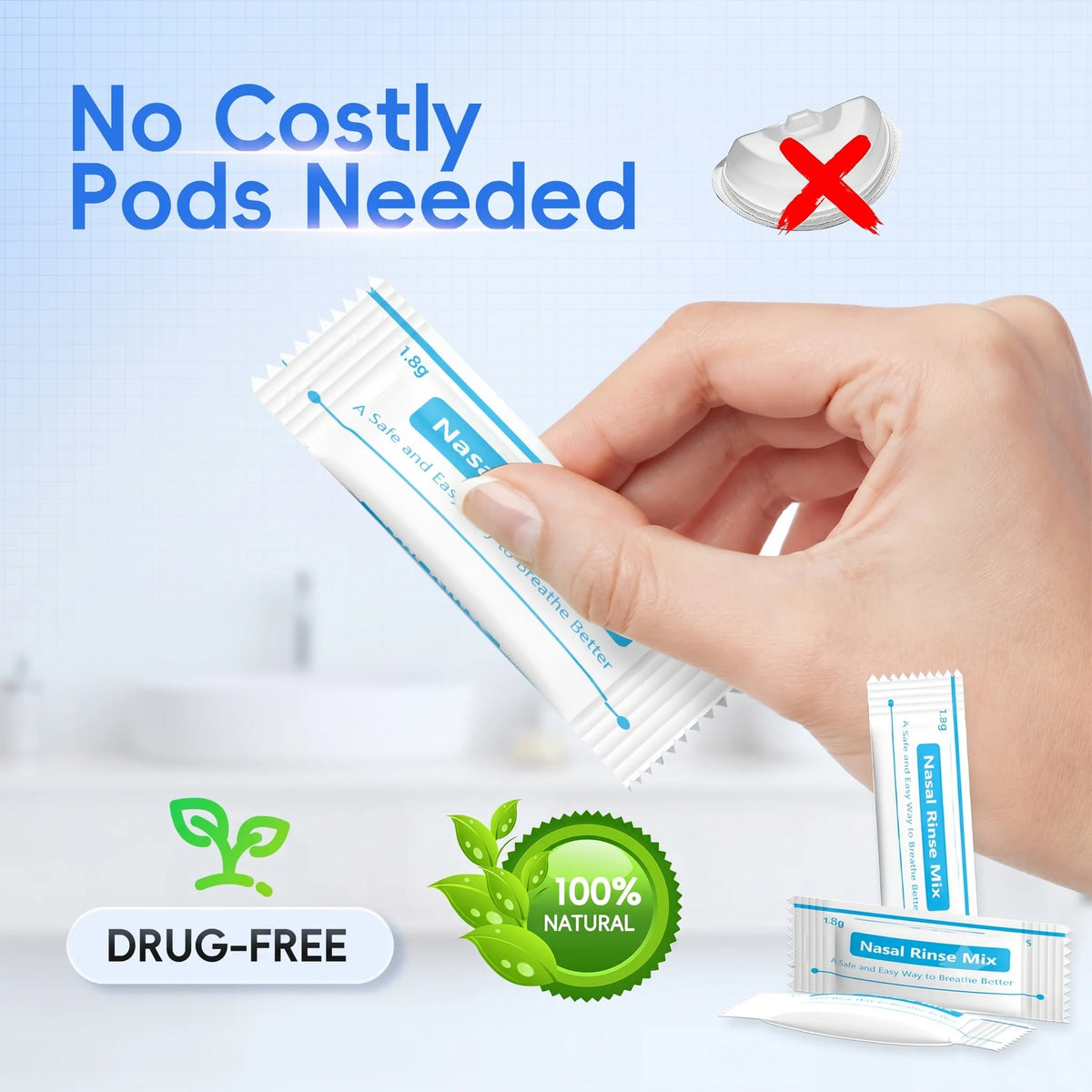 Allergy relief sinus rinse machine for clear nasal passages and easy breathing