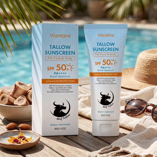 Outdoor Sun Protection Tallow Sunscreen for Face and Body Skin Hydration