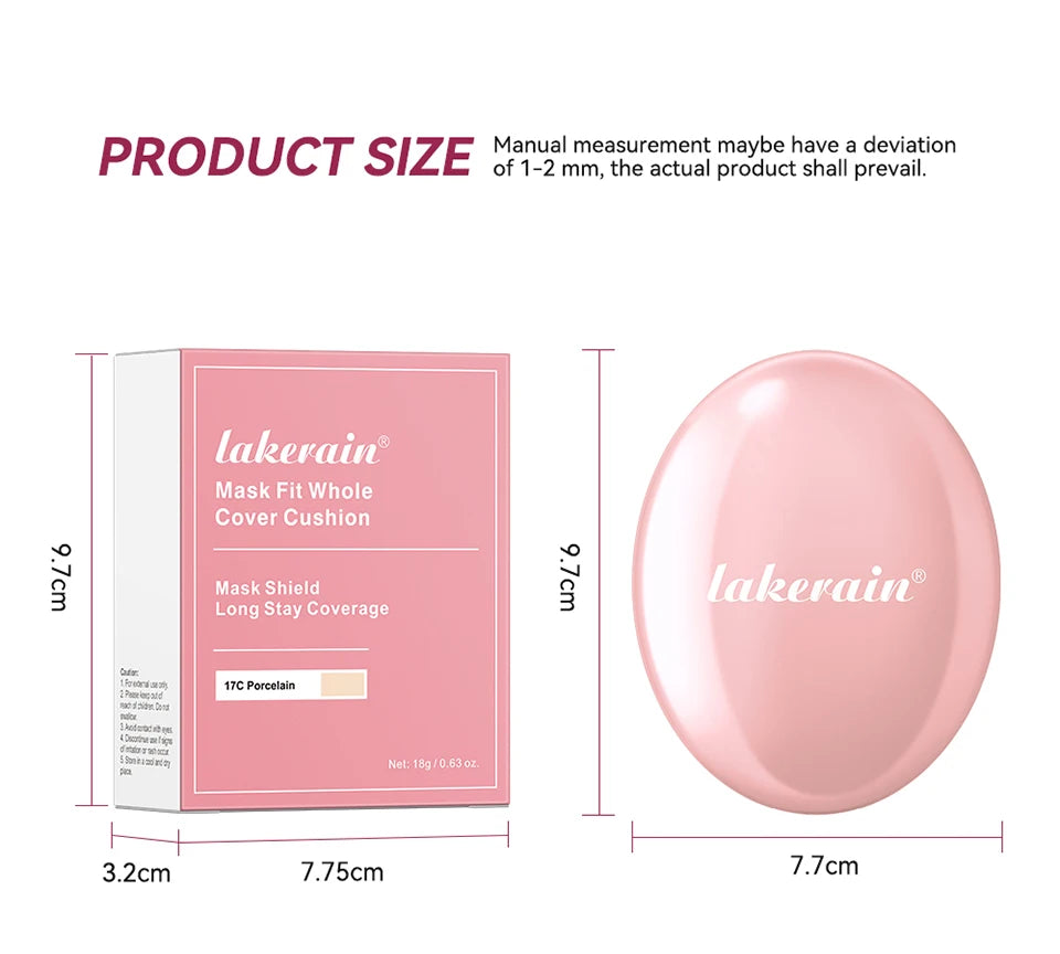 Korean makeup Super Fit Cushion Foundation with waterproof cover.
