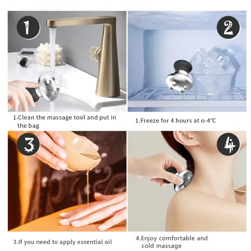 Daily Skin Care Mushroom Shaped Massage Tool for Relaxing Face and Body - 4