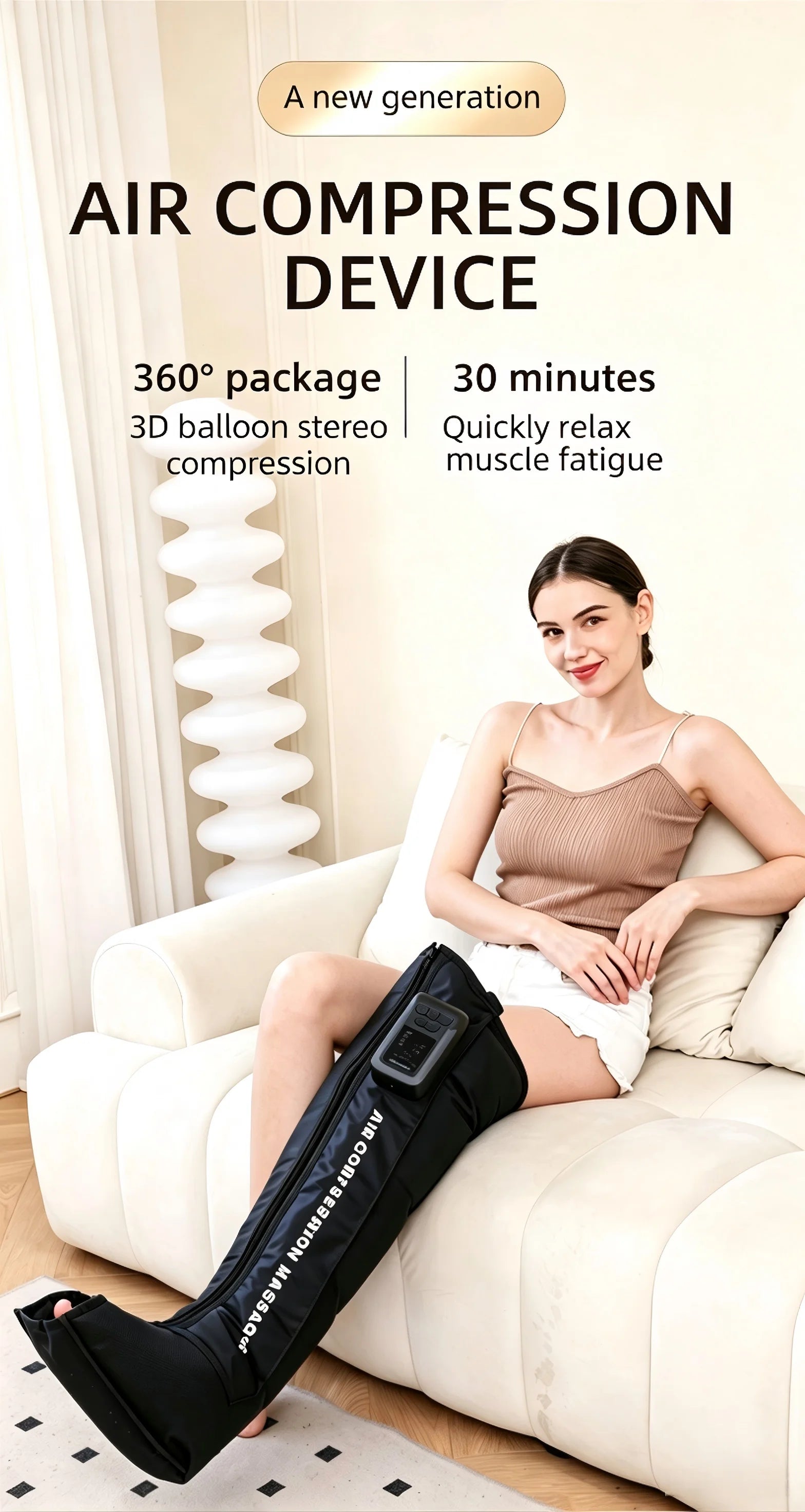 At Home Leg Air Compression Massager for Deep Muscle Relaxation - 7