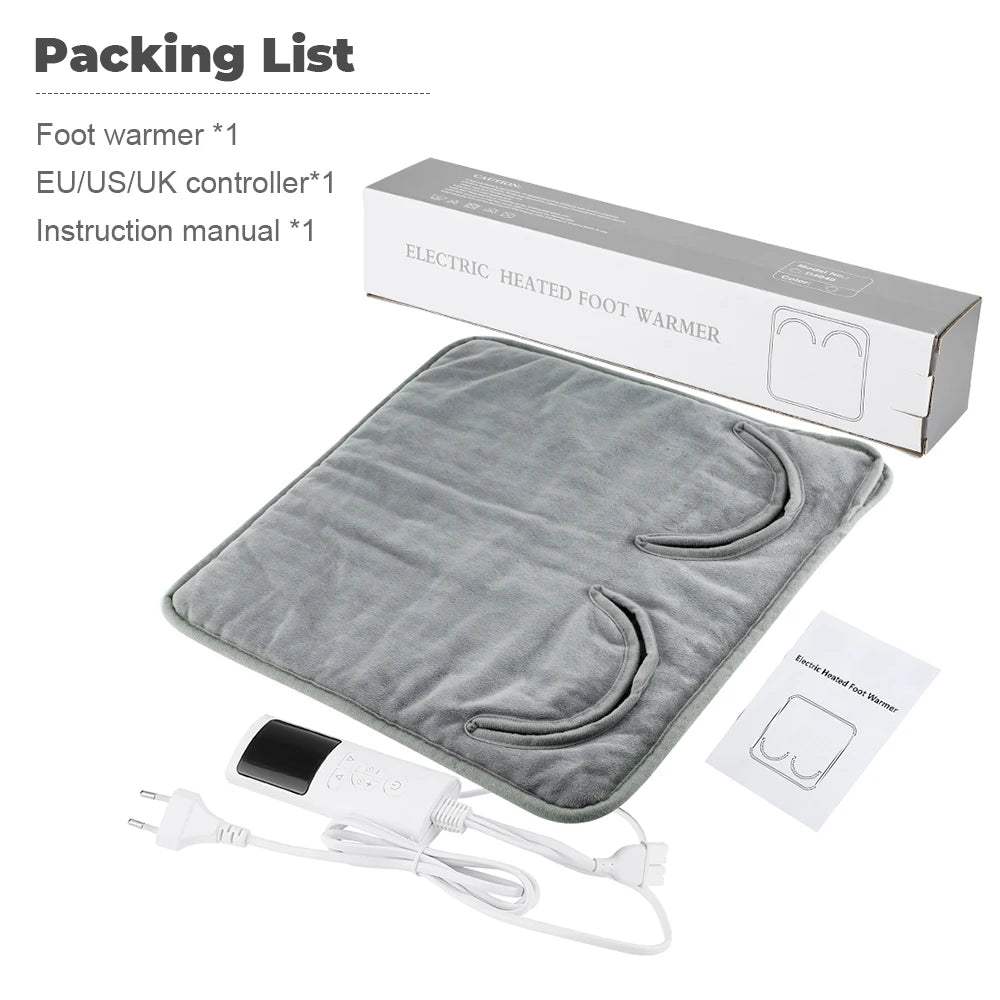 Office Desk Foot Warmer Electric Heating Pad with Nine Heat Settings - 19