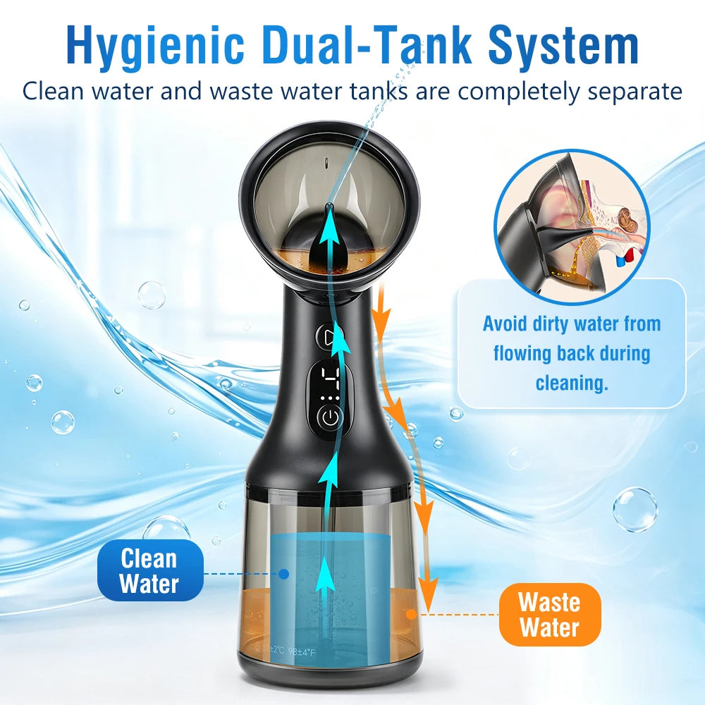 Home Hygiene Electric Ear Wax Removal Device Kit with Dual Pump System