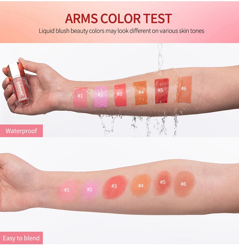 Daily Makeup Liquid Blush Long Lasting Waterproof Matte Velvet Formula