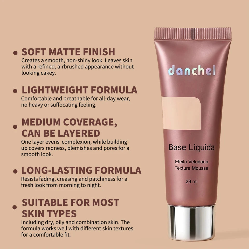 Daily Makeup Routine Liquid Foundation Long Lasting Velvet Matte Finish