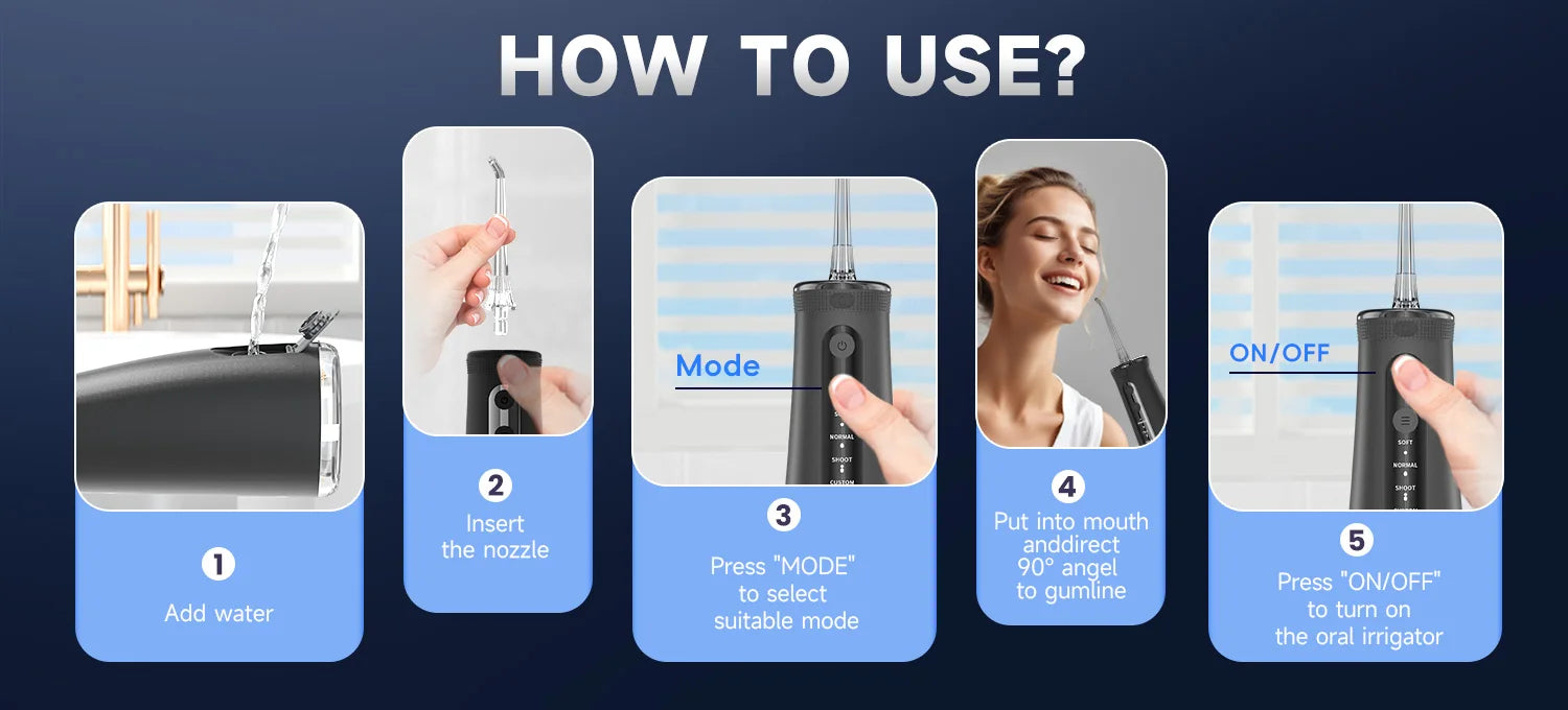 Home Teeth Whitening Oral Water Flosser for Deep Cleaning and Gum Care - 13
