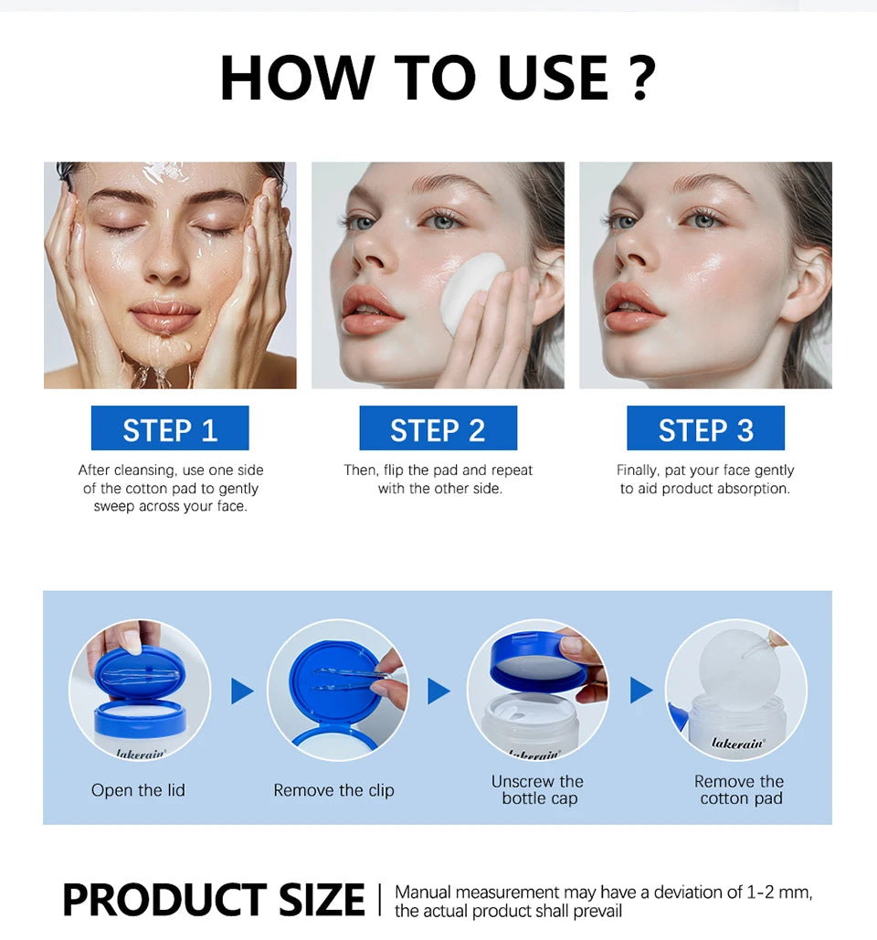 Daily Skincare Facial Serum And Toner Pad Set For Deep Hydration And Glow - 14