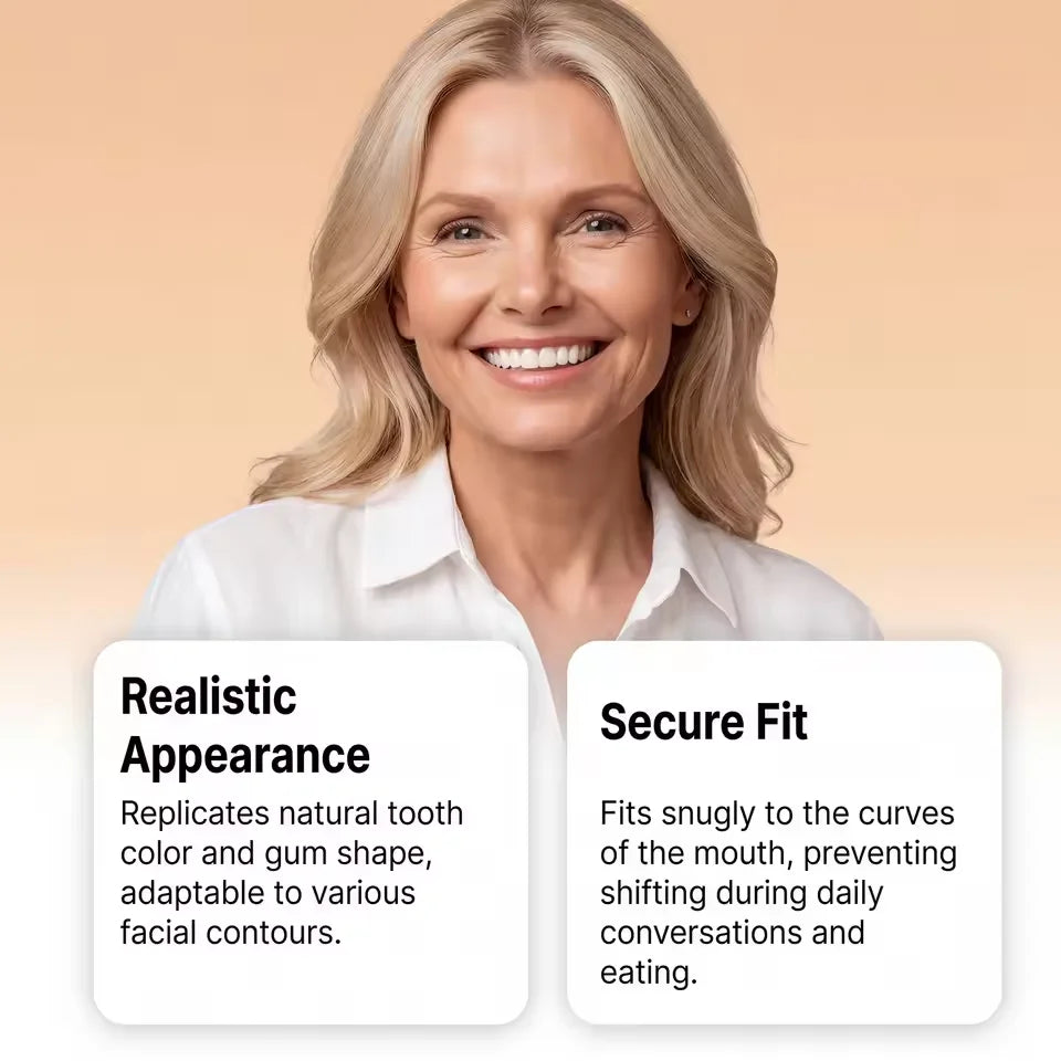 Daily Oral Care Silicone Dentures For Natural Smile And Comfort