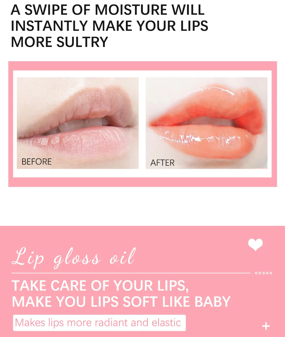 Daily Makeup Lip Oil Plumping Lip Gloss for Hydrated Shine - 10