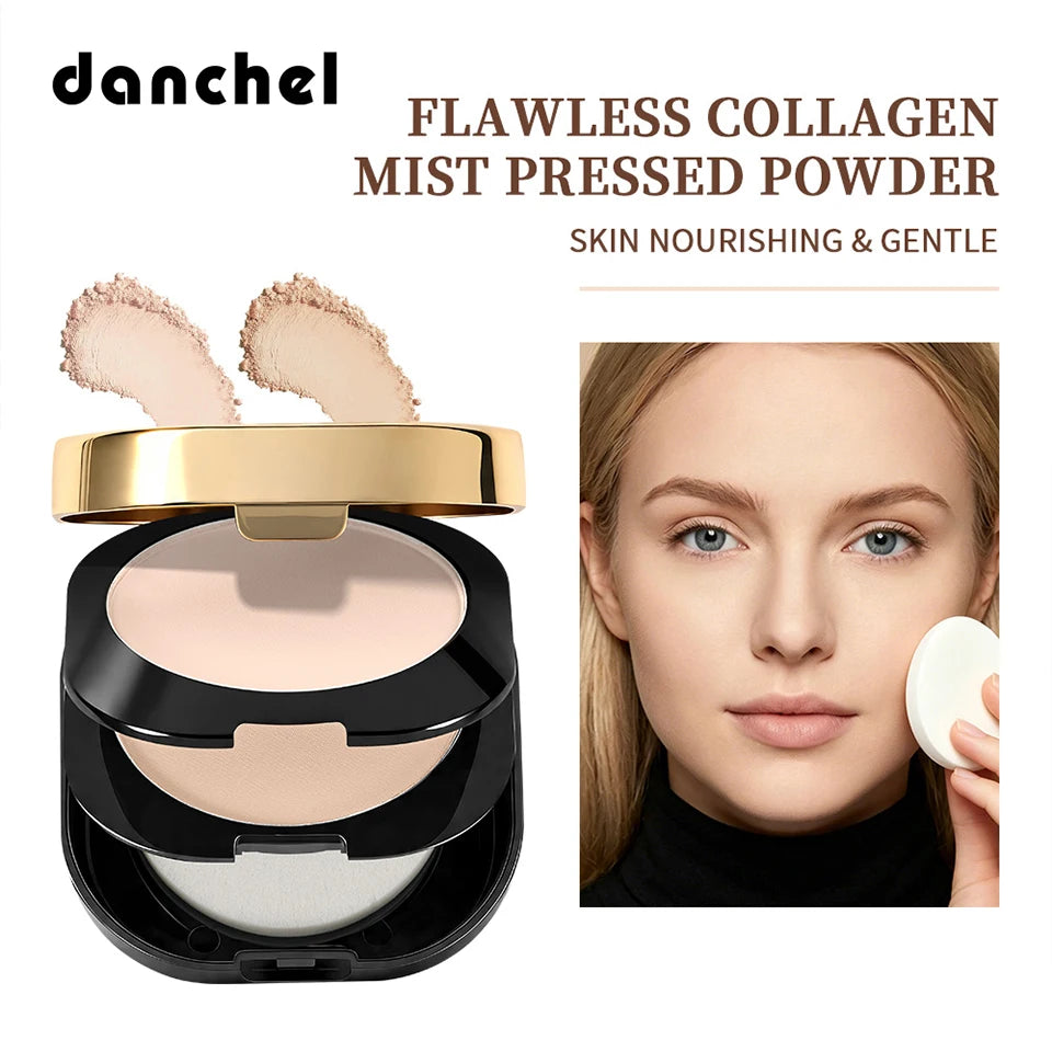 Daily Makeup Routine Flawless Collagen Pressed Powder Matte Finish - 7