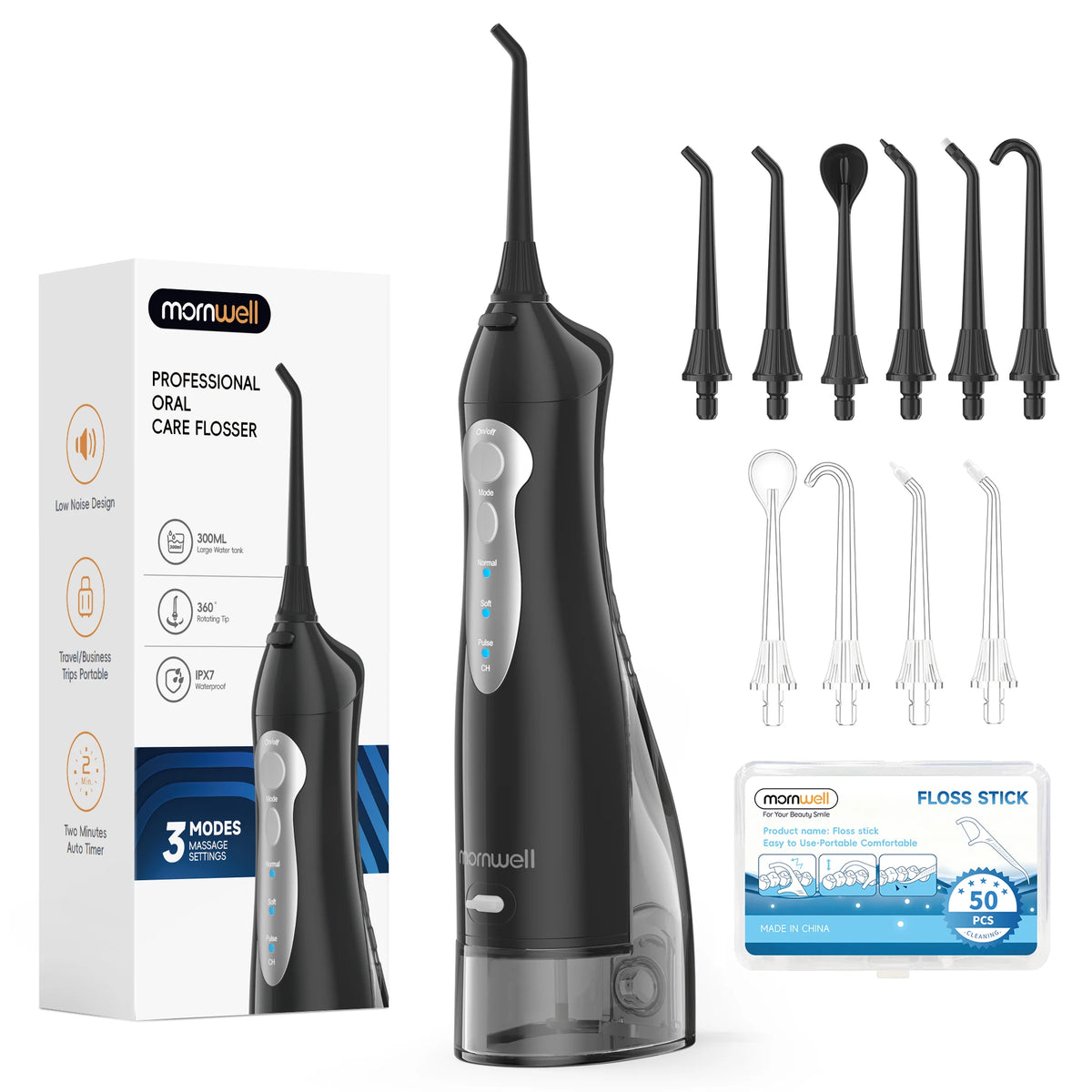 Travel Cordless Water Flosser Portable Teeth Clean USB Rechargeable Jet