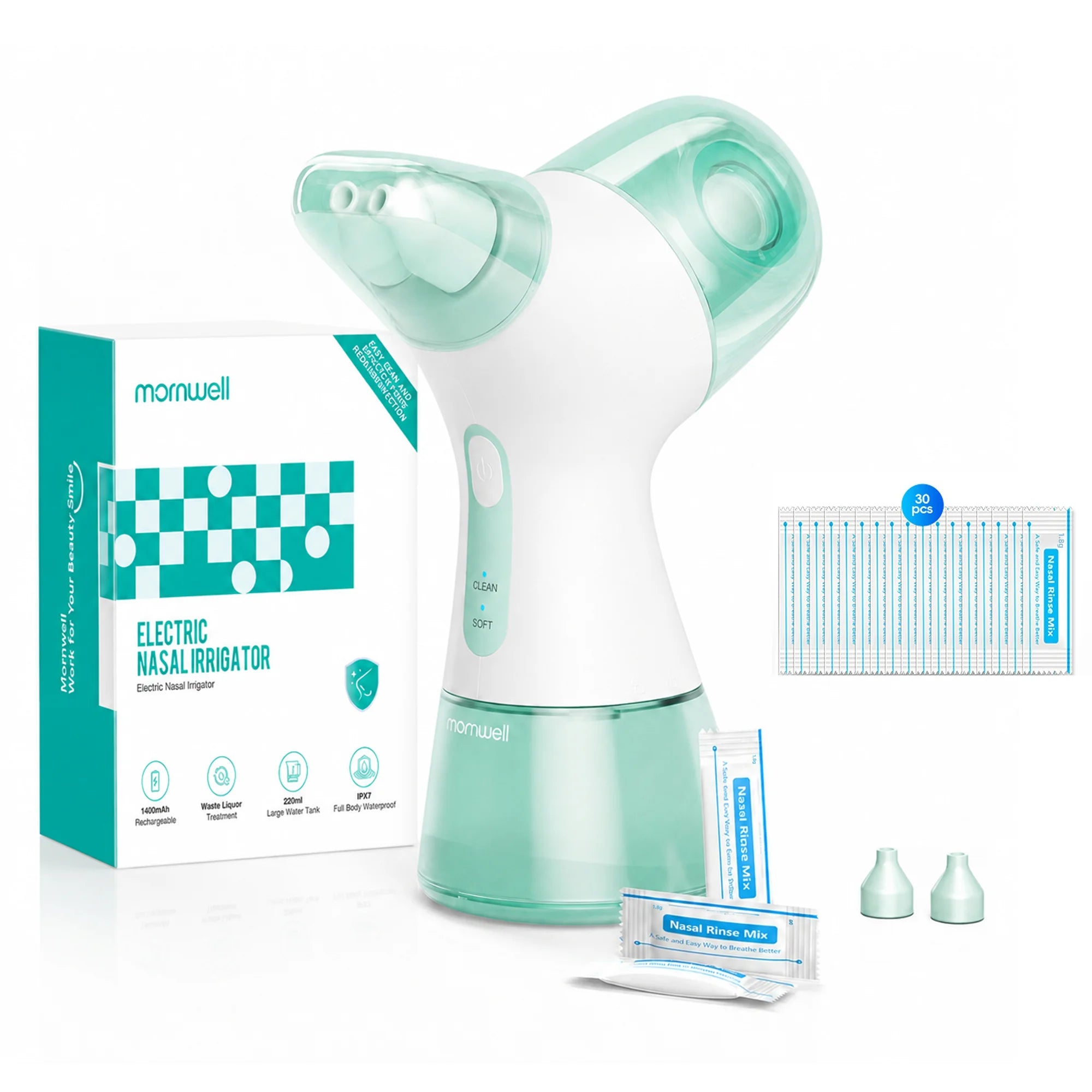 Sinus Relief Electric Nasal Irrigator With Separate Tanks - 16