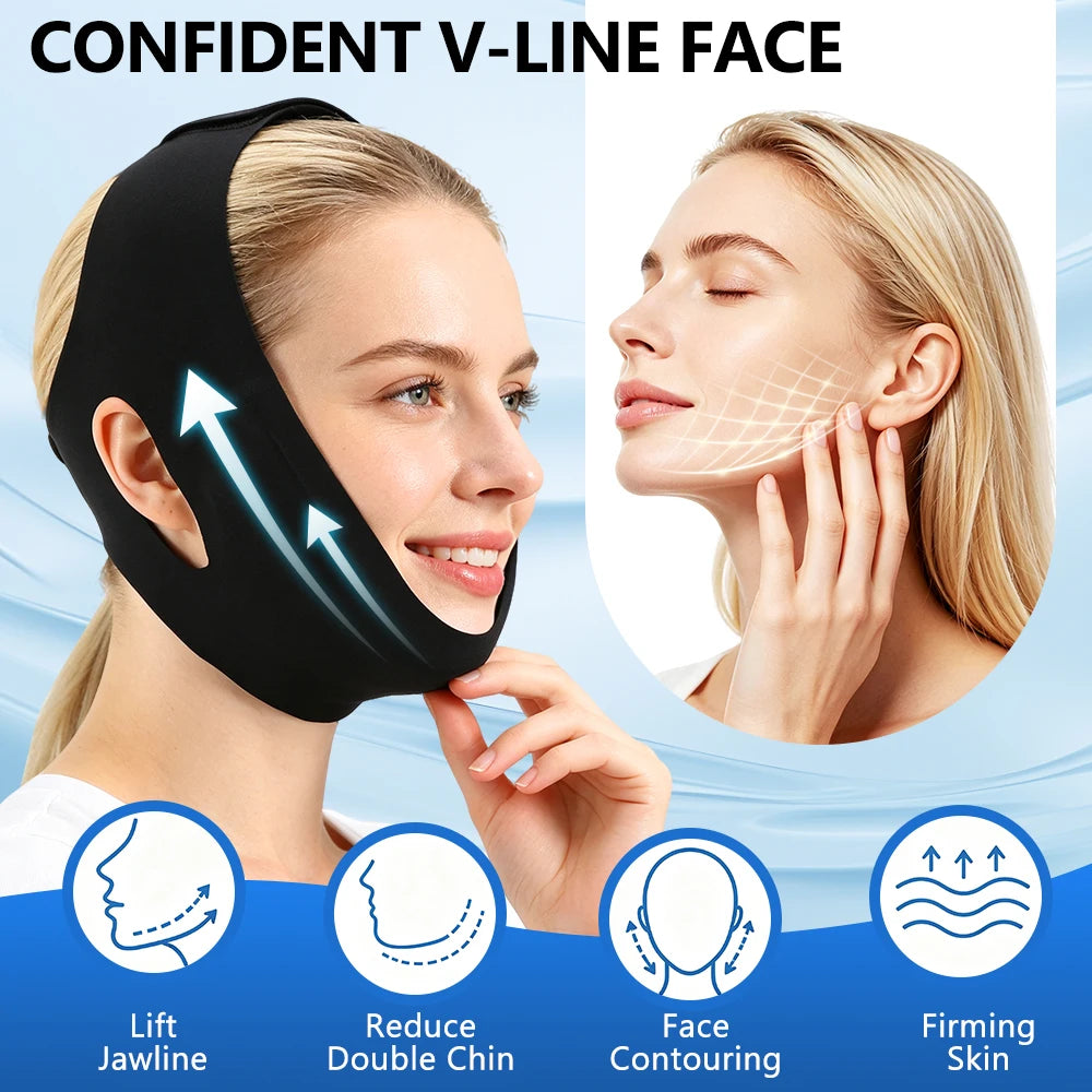 Home Skincare Face Wrap Band Hot and Cold Compress for Chin and Jaw