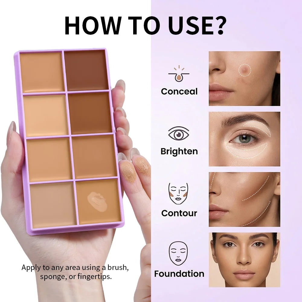 Daily Makeup Cream Concealer Palette Long Wear Natural Flawless Soft Matte - 18
