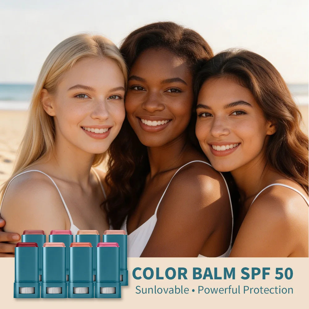 Outdoor Makeup SPF 50 Blush Balm Stick for Sun Protection and Color - 5